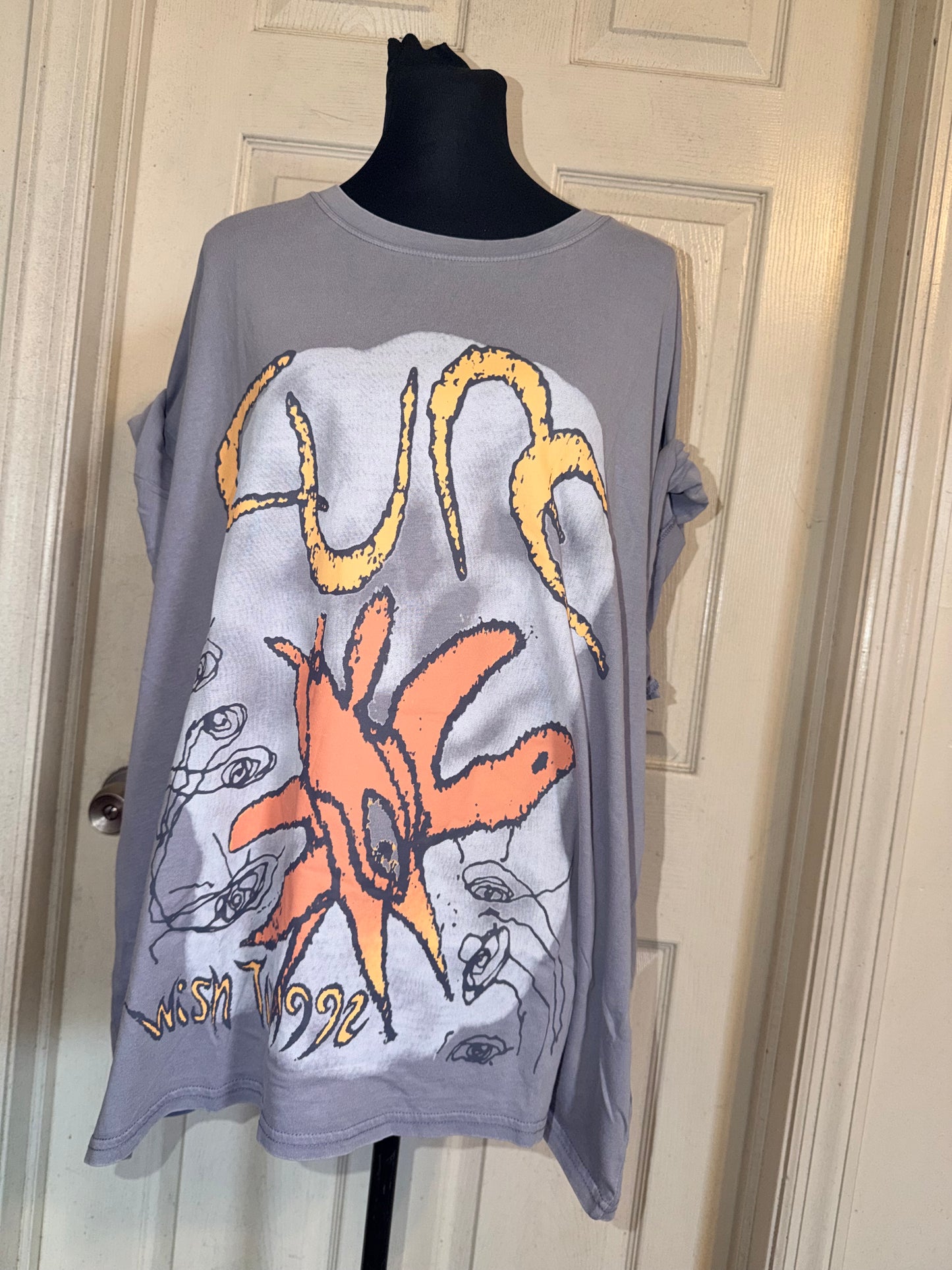 The Cure Oversized Distressed Tee