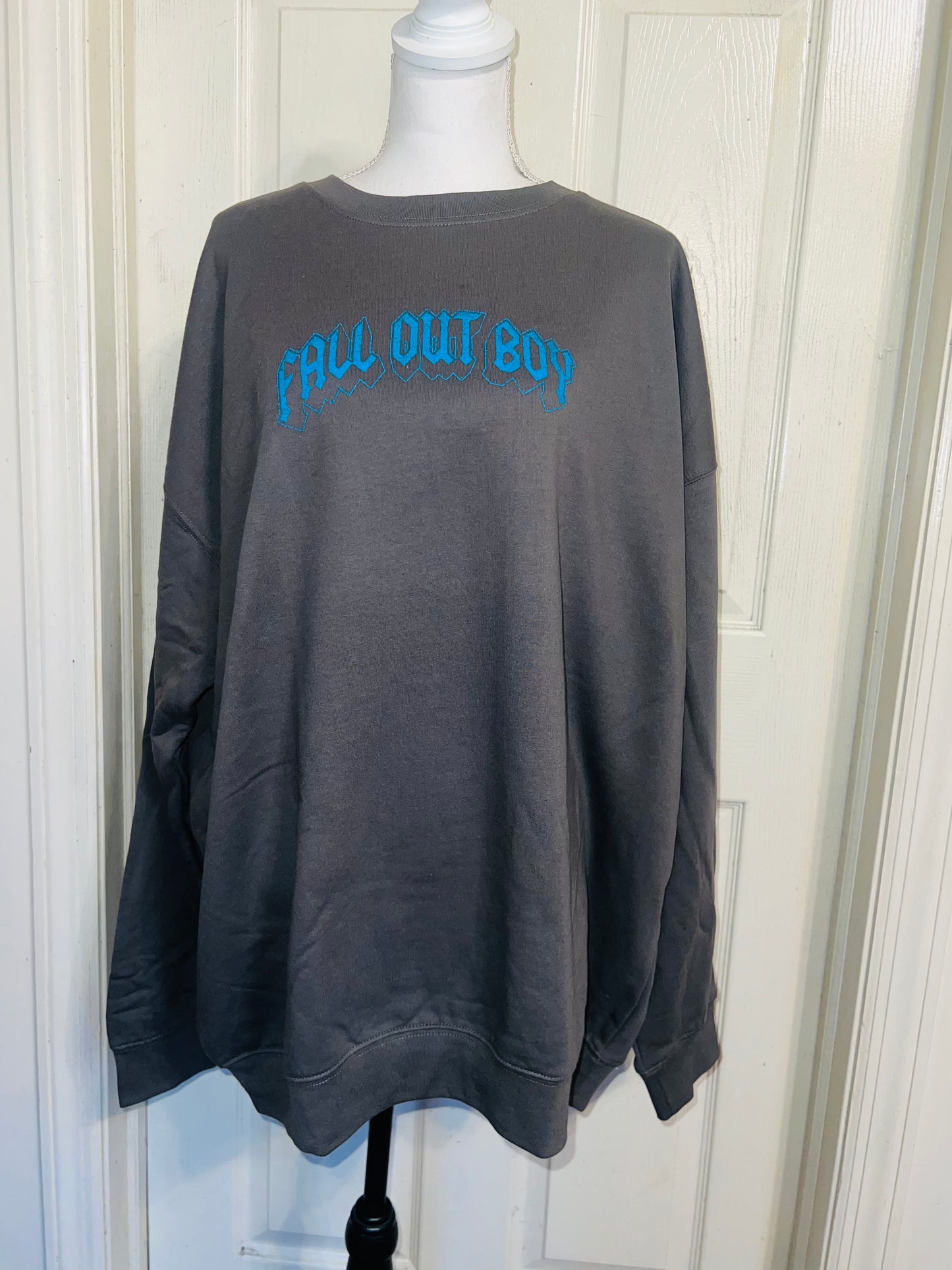 Fall Out Boy Double Sided Oversized Distressed Sweatshirt