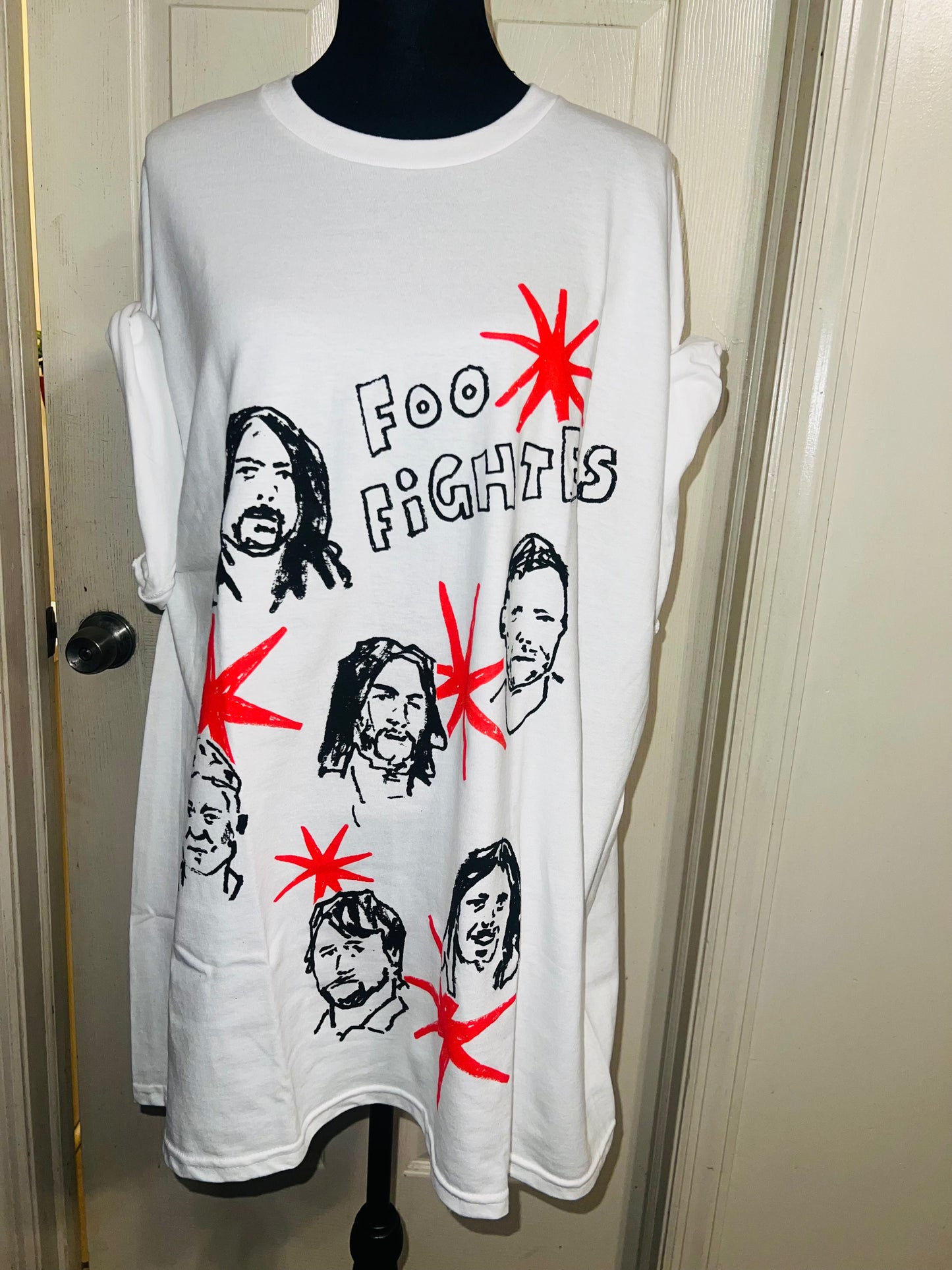 Foo Fighters Oversized Distressed Tee