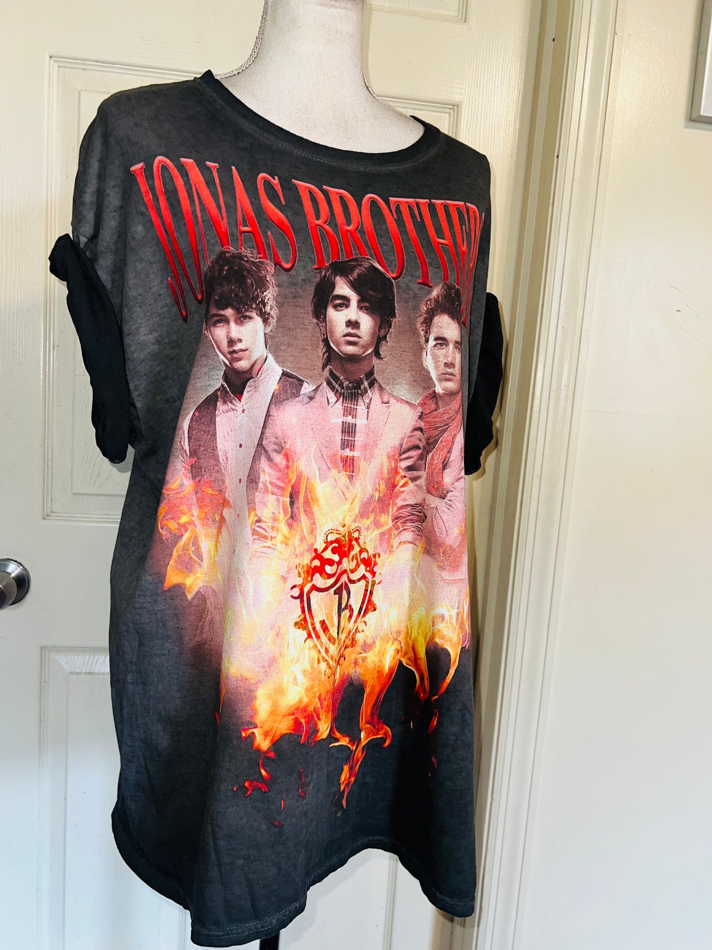 The Jonas Brothers Oversized Distressed Tee