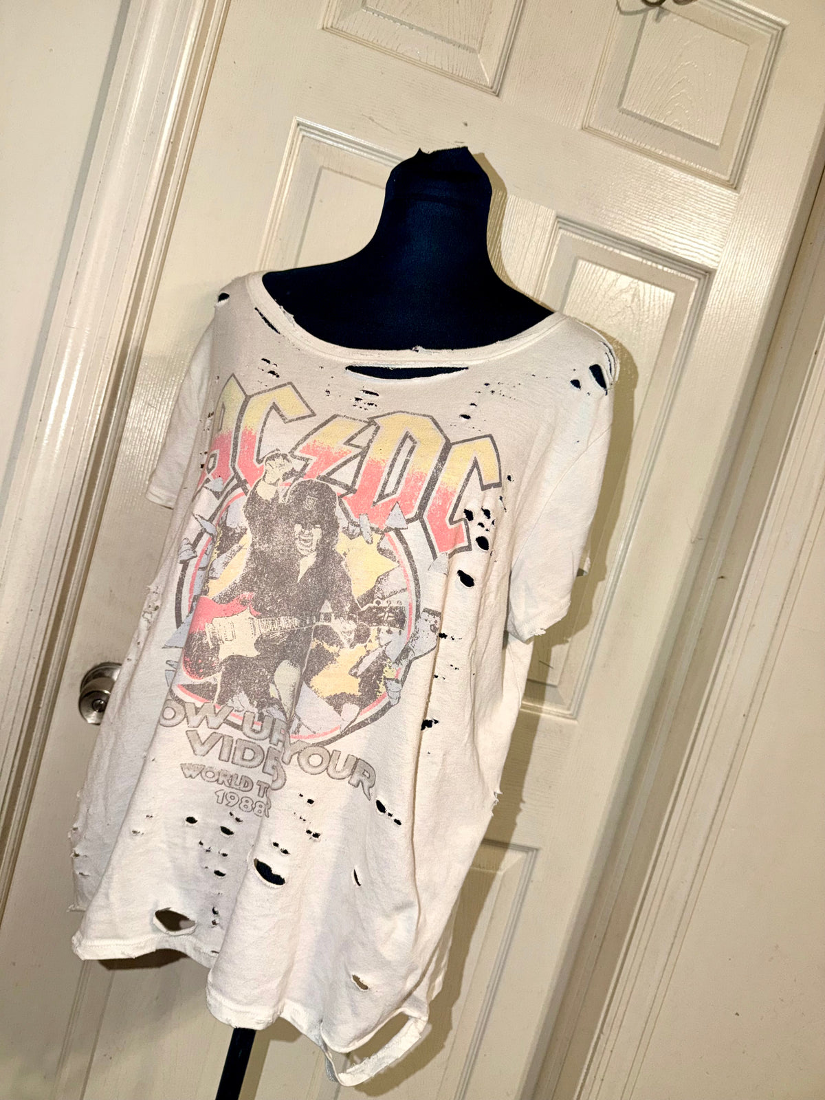 AC/DC Oversized Distressed Tee (as is)