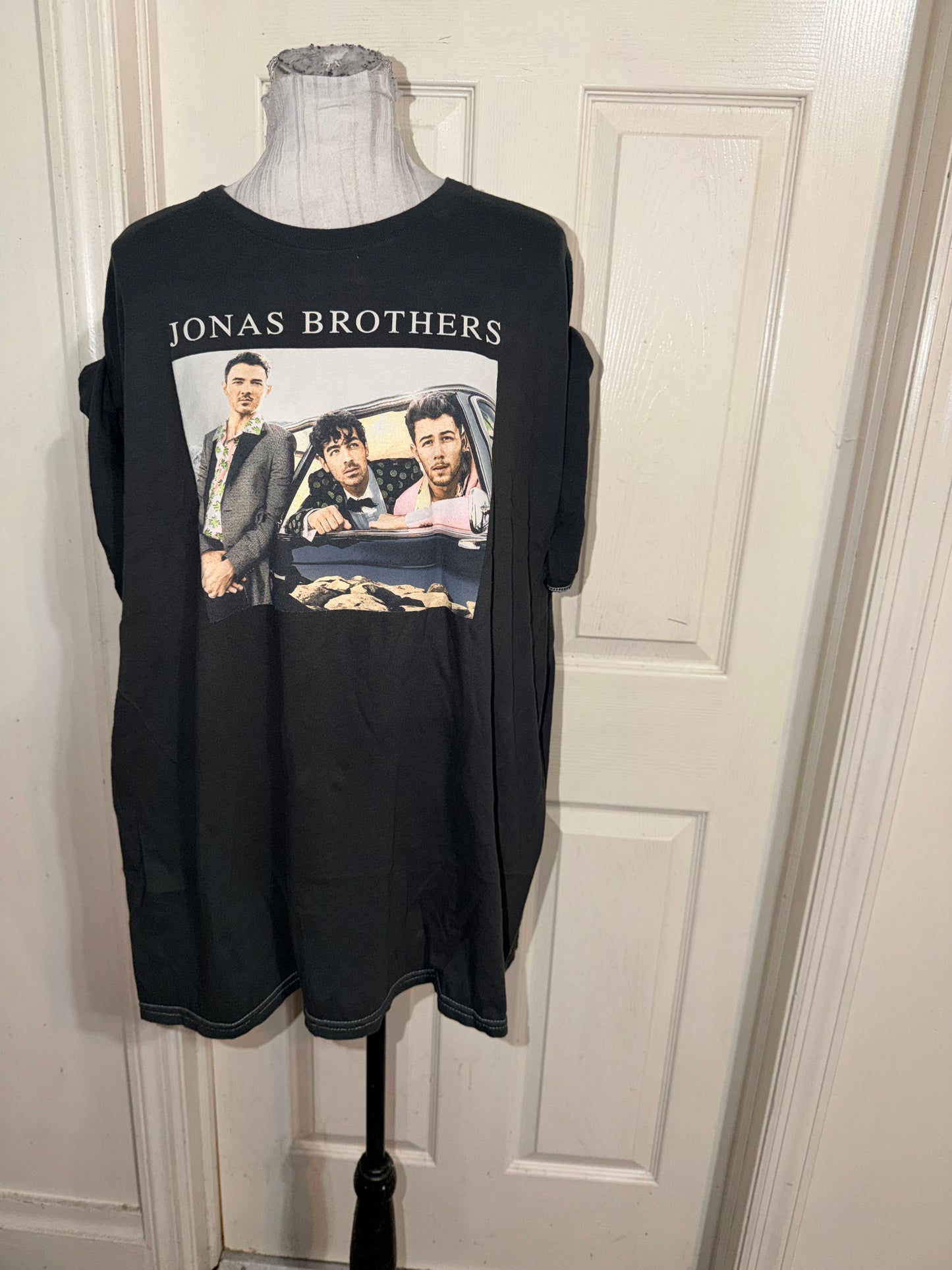 The Jonas Brothers Oversized Distressed Tee