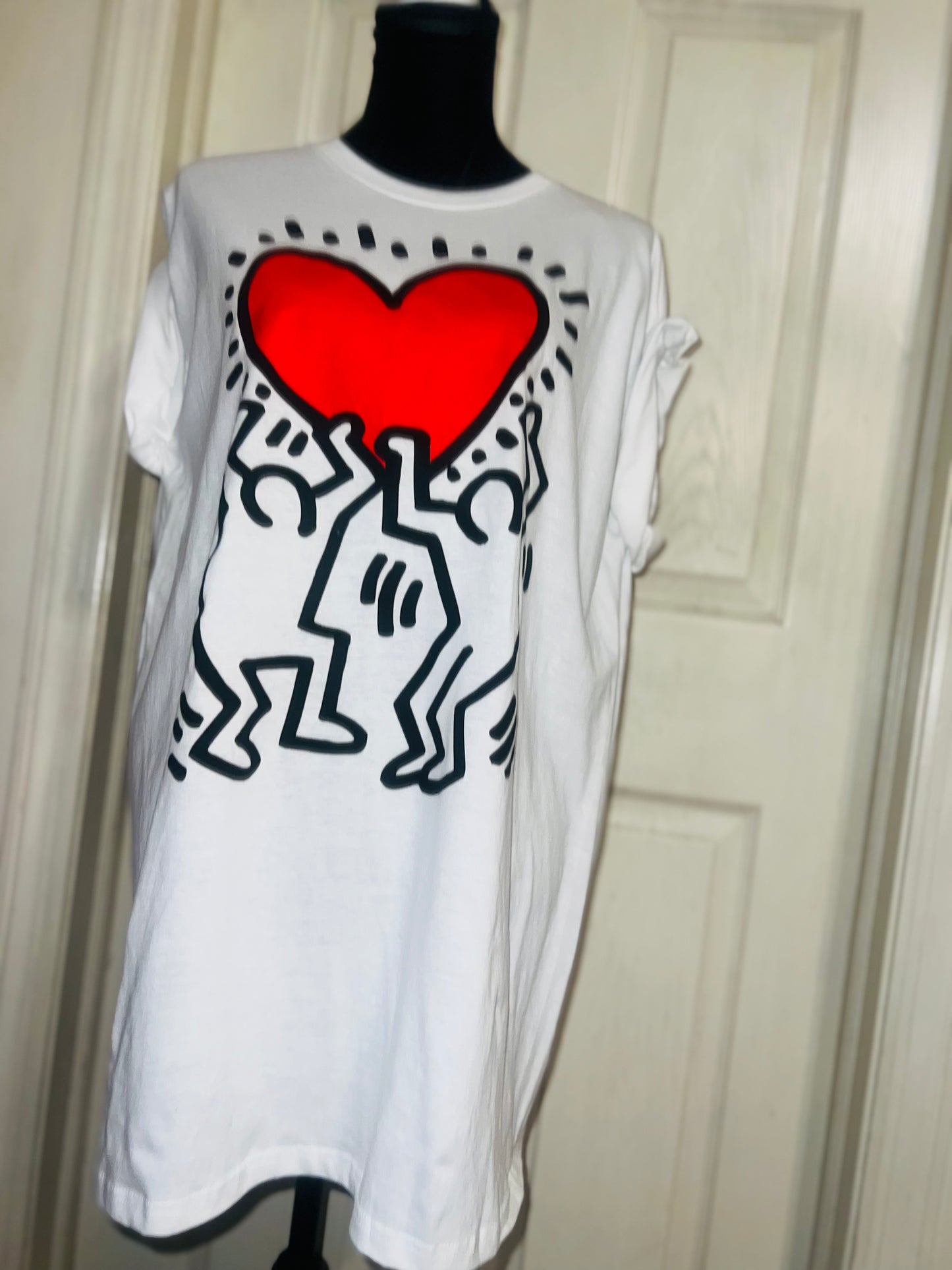 Keith Haring Oversized Distressed Tee