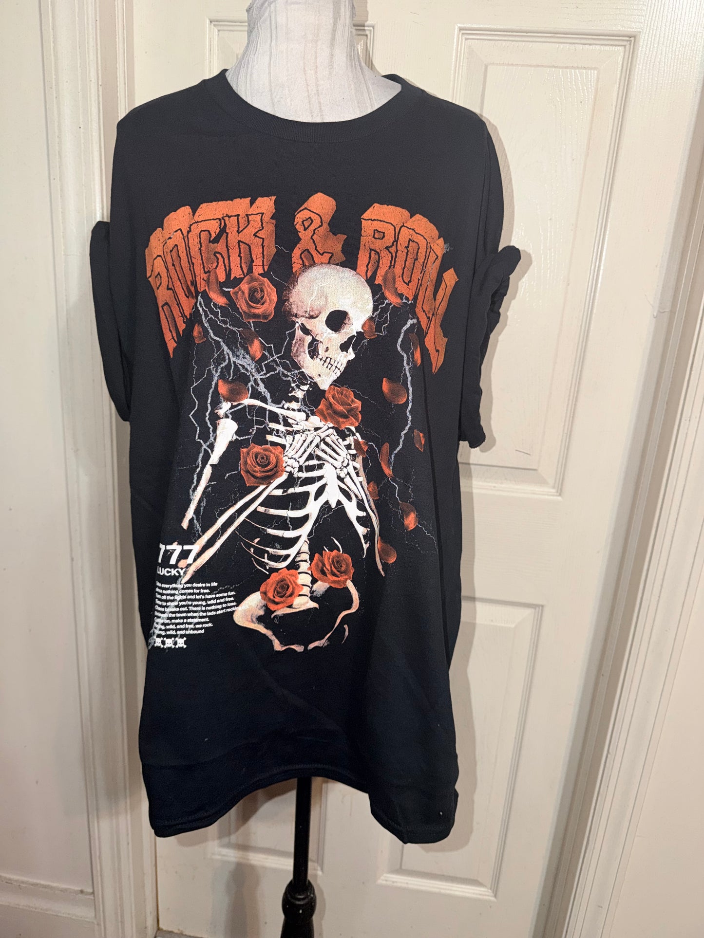 Rock n’ Roll Graphic Oversized Distressed Tee