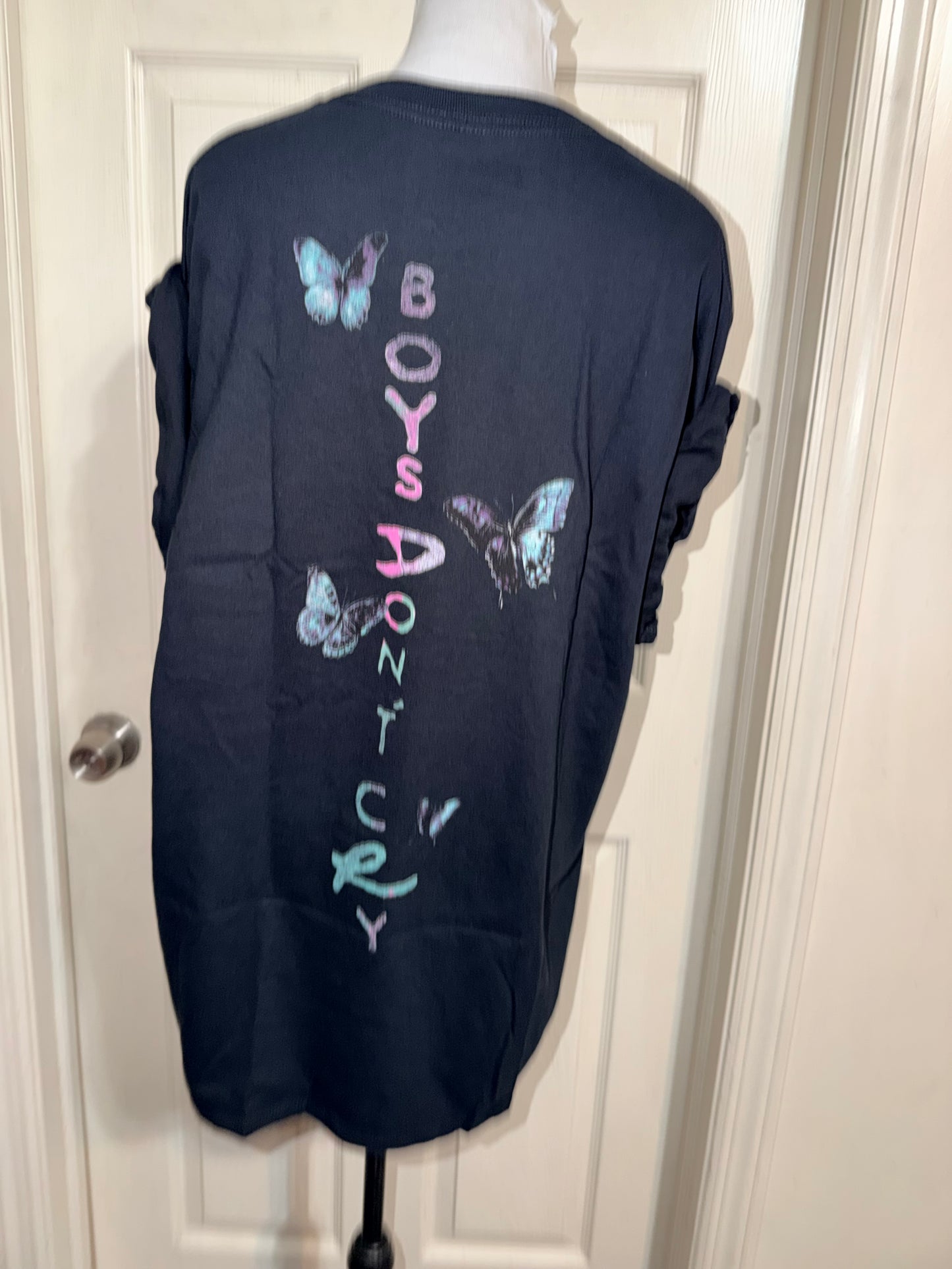 The Cure Double Sided Oversized Distressed Tee