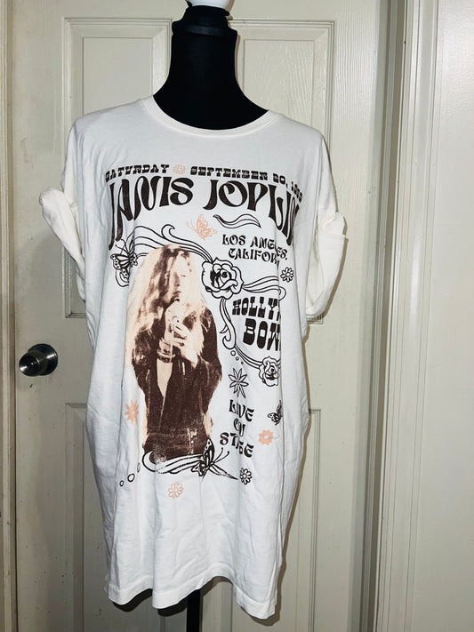 Janis Joplin Oversized Distressed Tee