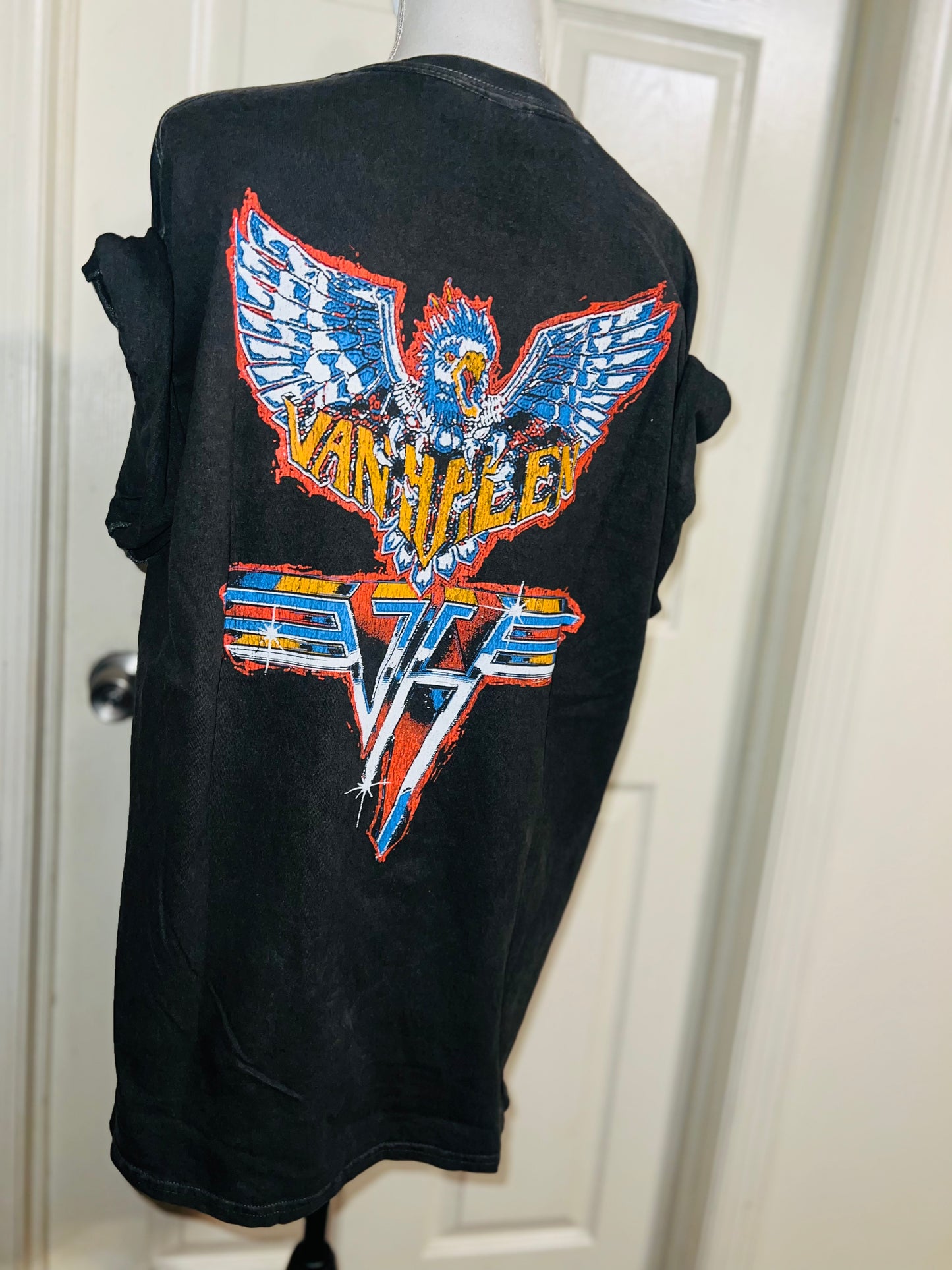 Van Halen Double Sided Oversized Distressed Tee