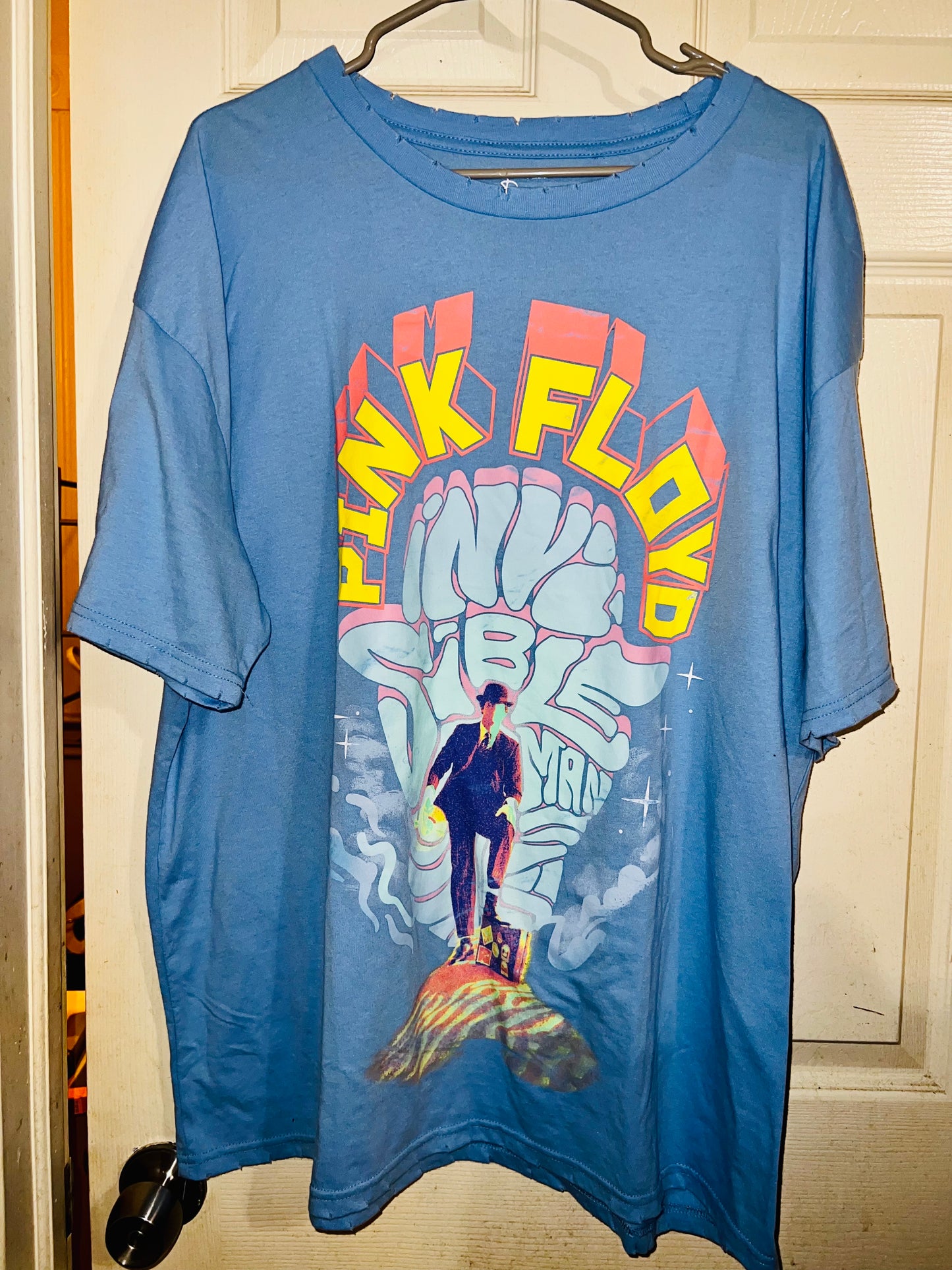 Pink Floyd Invisible Man Oversized Distressed Tee