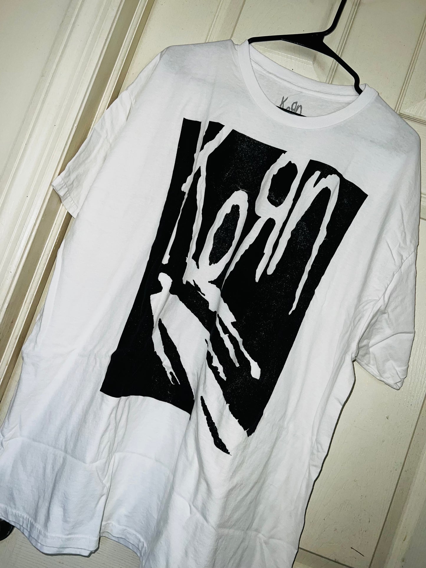 Korn Oversized Distressed T-Shirt