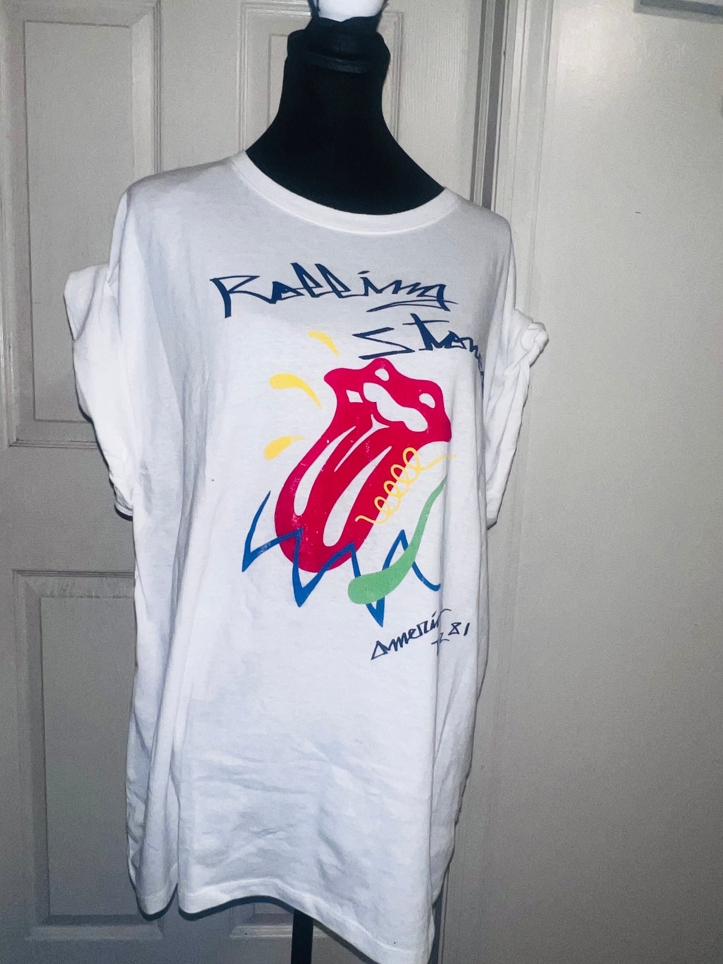 The Rolling Stones Oversized Distressed Tee