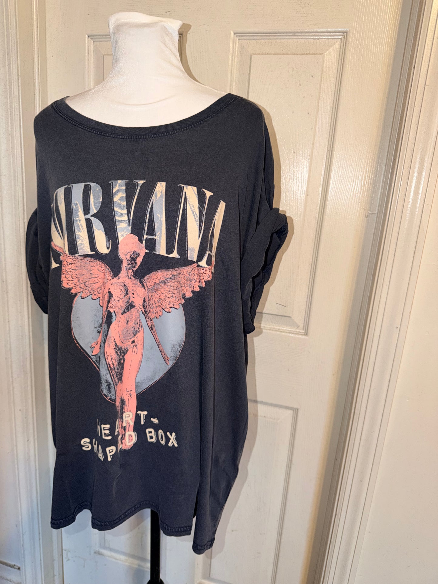 Nirvana Oversized Distressed Tee