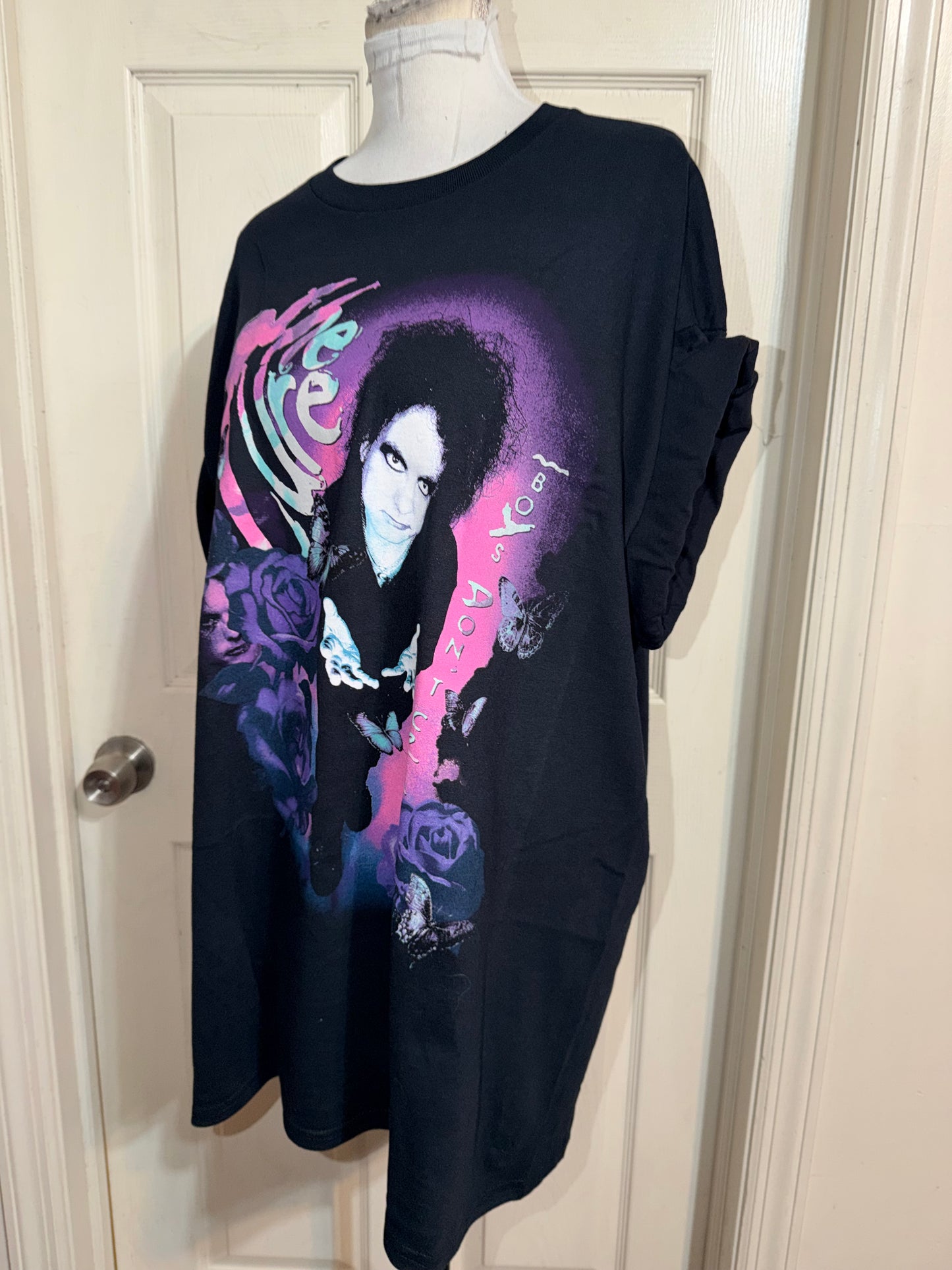 The Cure Double Sided Oversized Distressed Tee