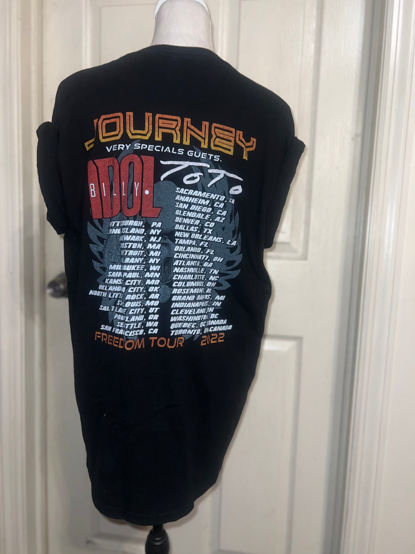 Journey (ft. Toto & Billy Idol) Oversized Distressed Tee