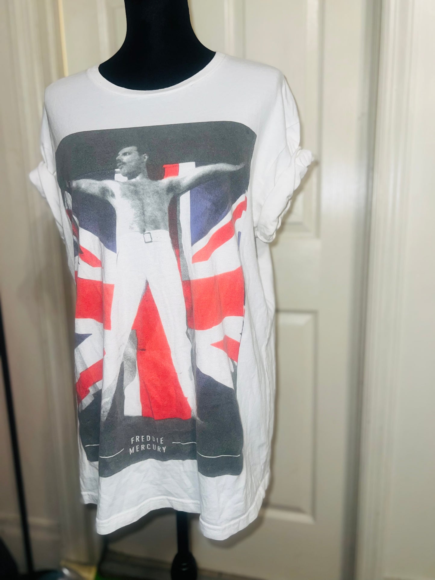 Freddie Mercury Oversized Distressed Vintage Tee