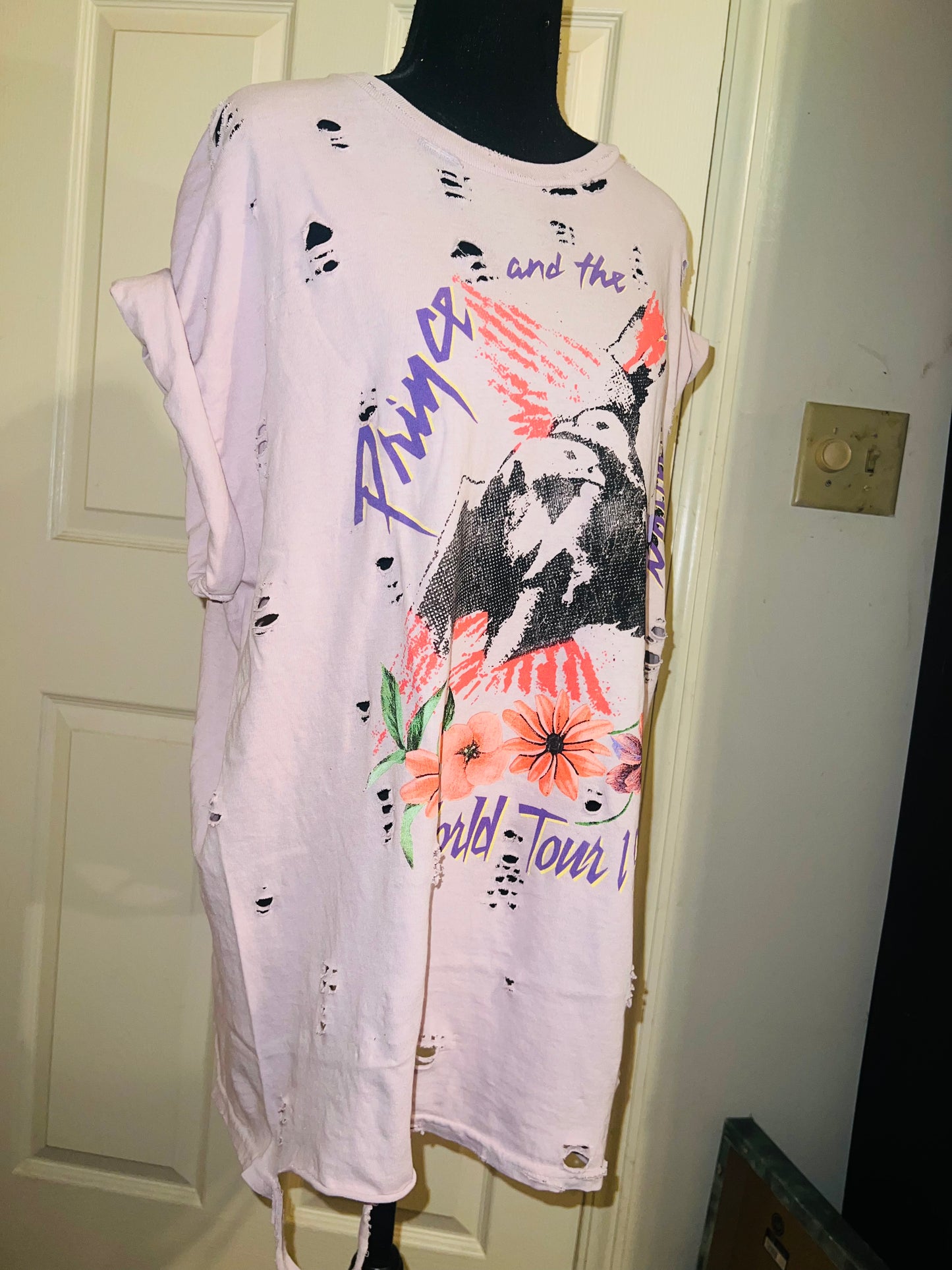 Prince and The Revolution 85 Oversized Distressed Tee