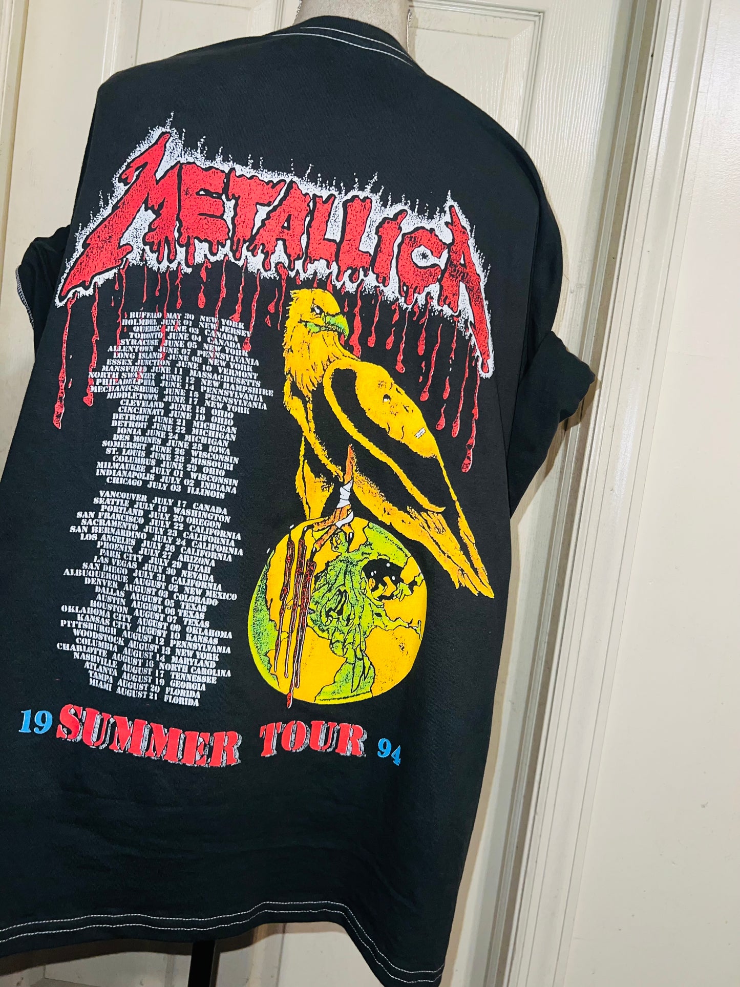 Metallica Double Sided Oversized Distressed Tee