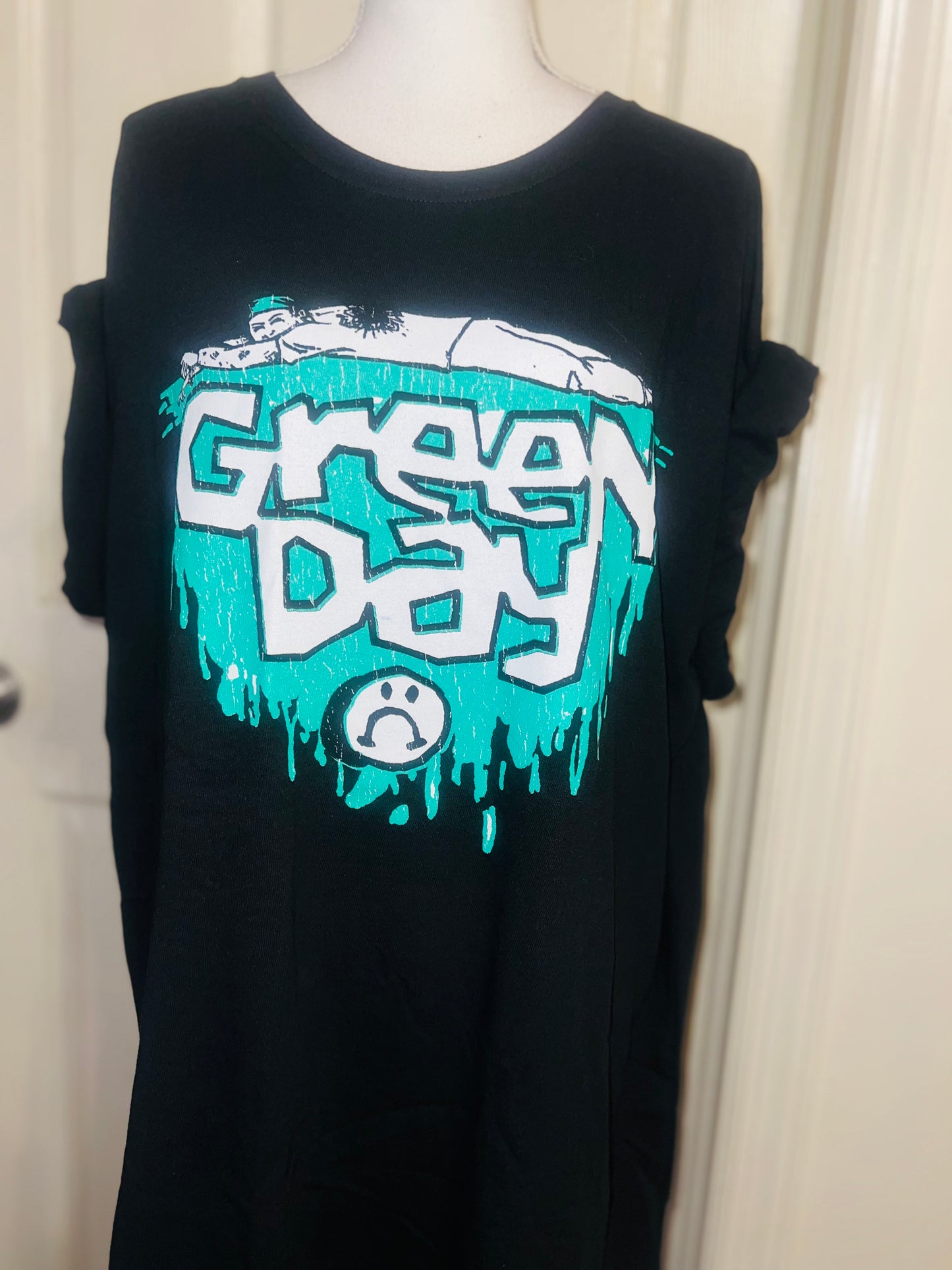 Green Day Oversized Distressed Tee