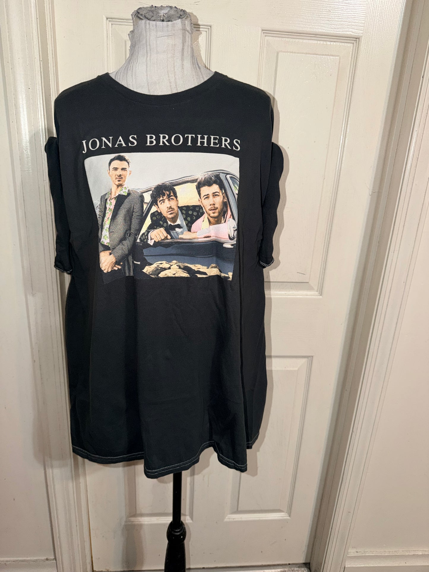 The Jonas Brothers Oversized Distressed Tee