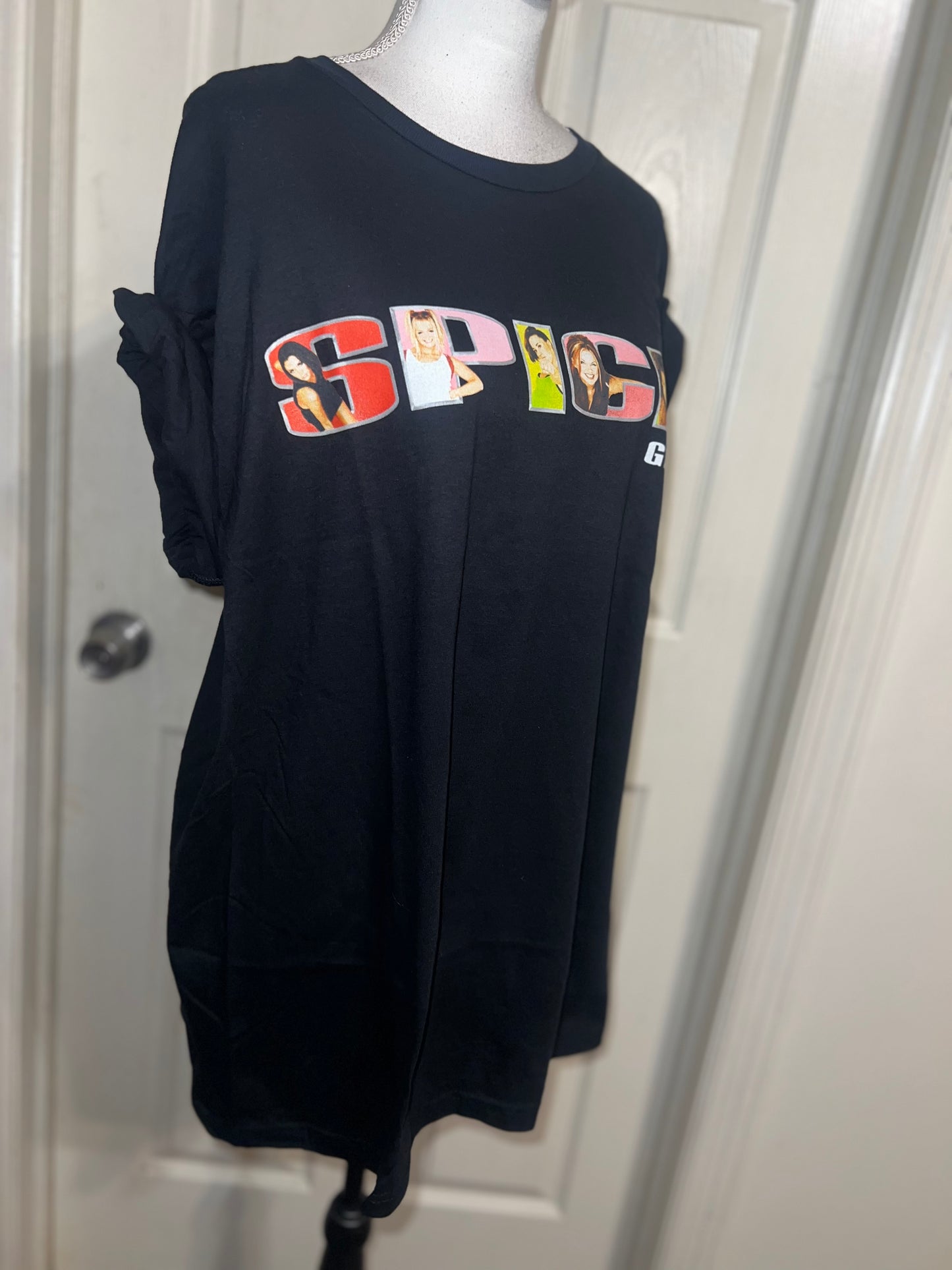 Spice Girls Oversized Distressed Tee
