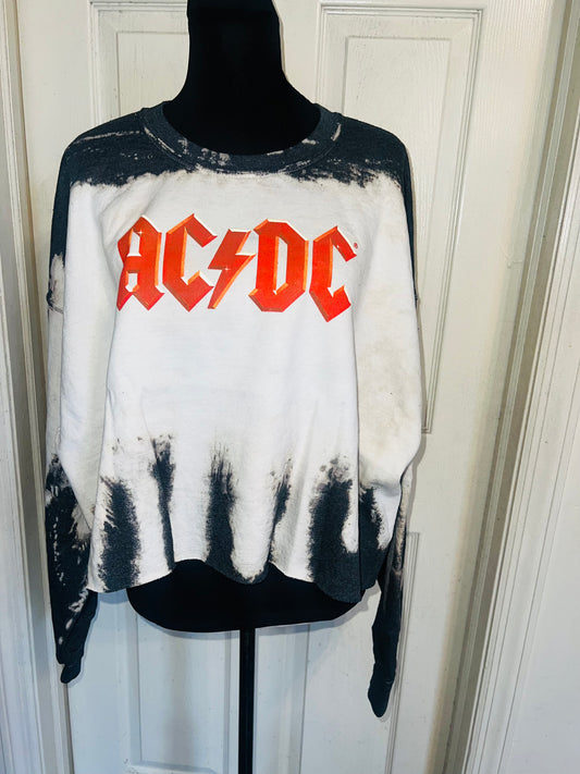 AC/DC Oversized Distressed Sweatshirt