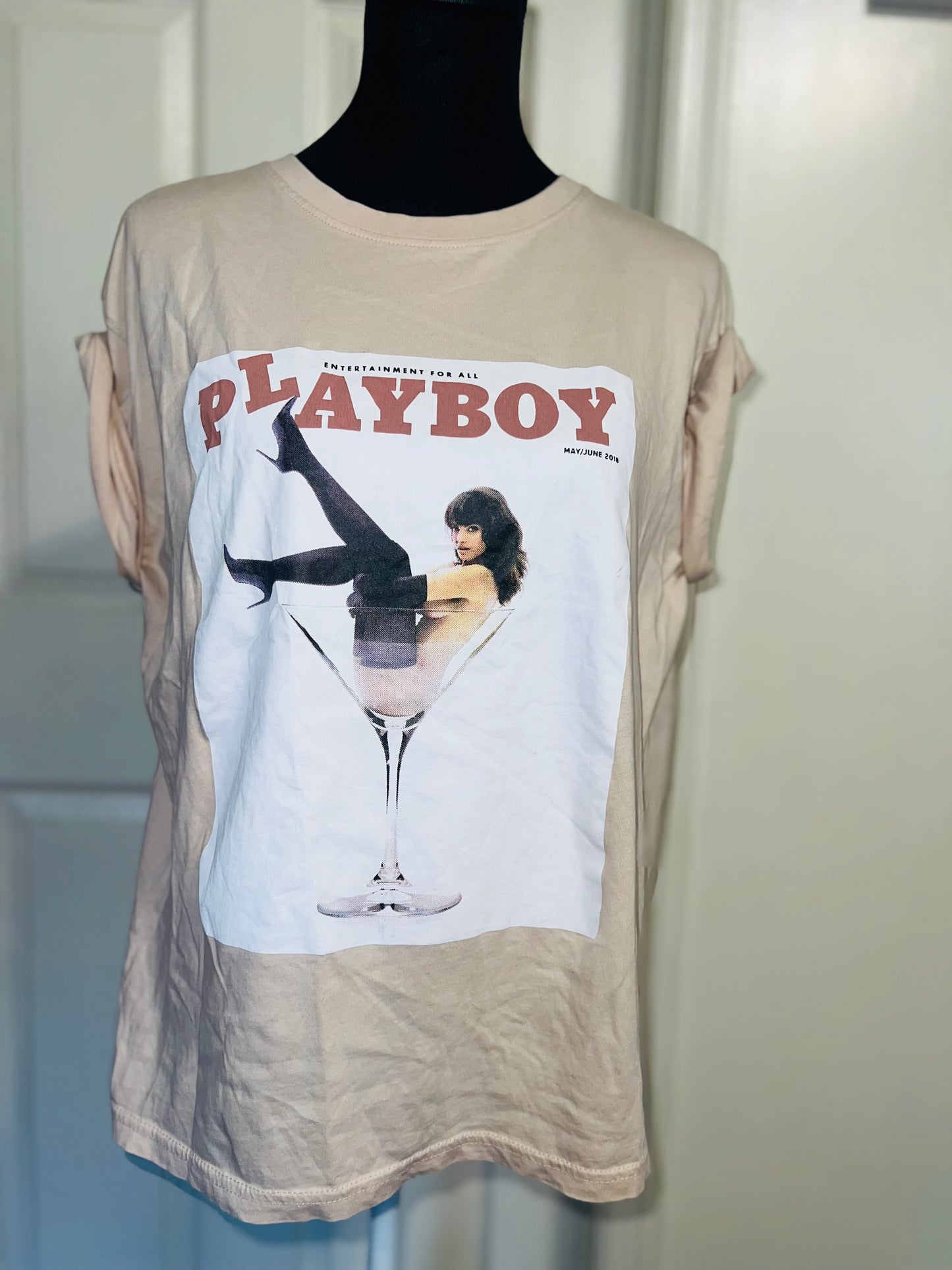 Playboy Oversized Distressed Tee