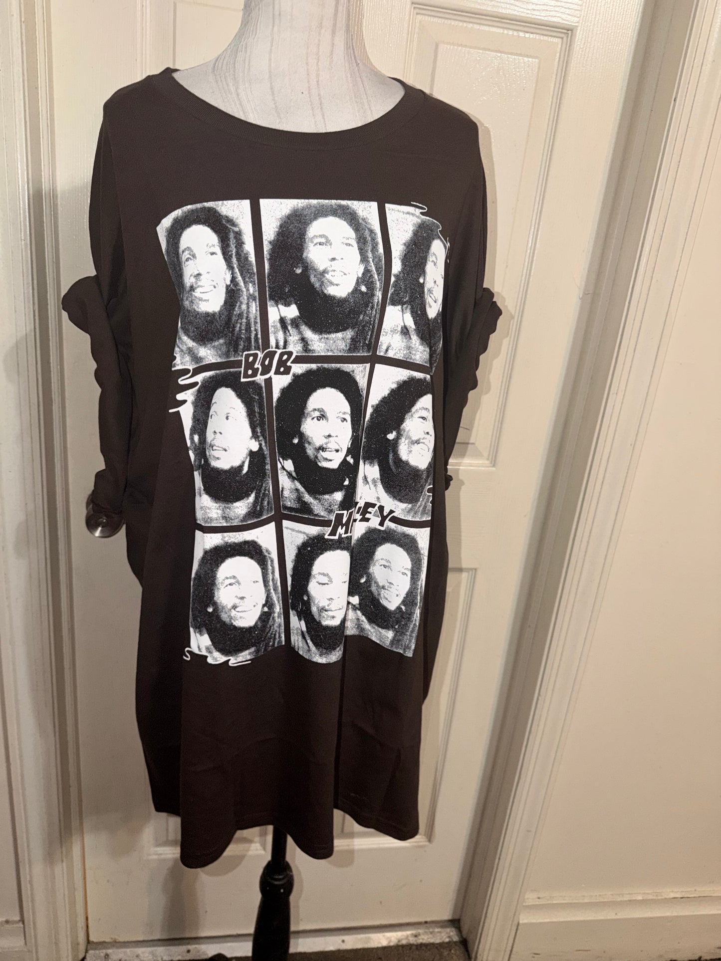 Bob Marley Oversized Distressed Tee