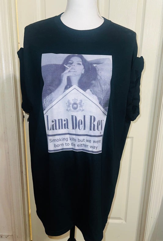 Lana Del Rey Born to Die Oversized Distressed Tee