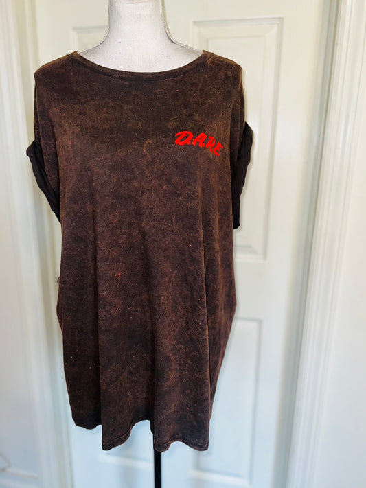 D.A.R.E Double Sided Oversized Distressed Tee