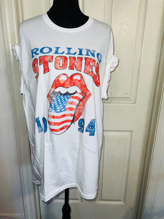The Rolling Stones Oversized Distressed Tee