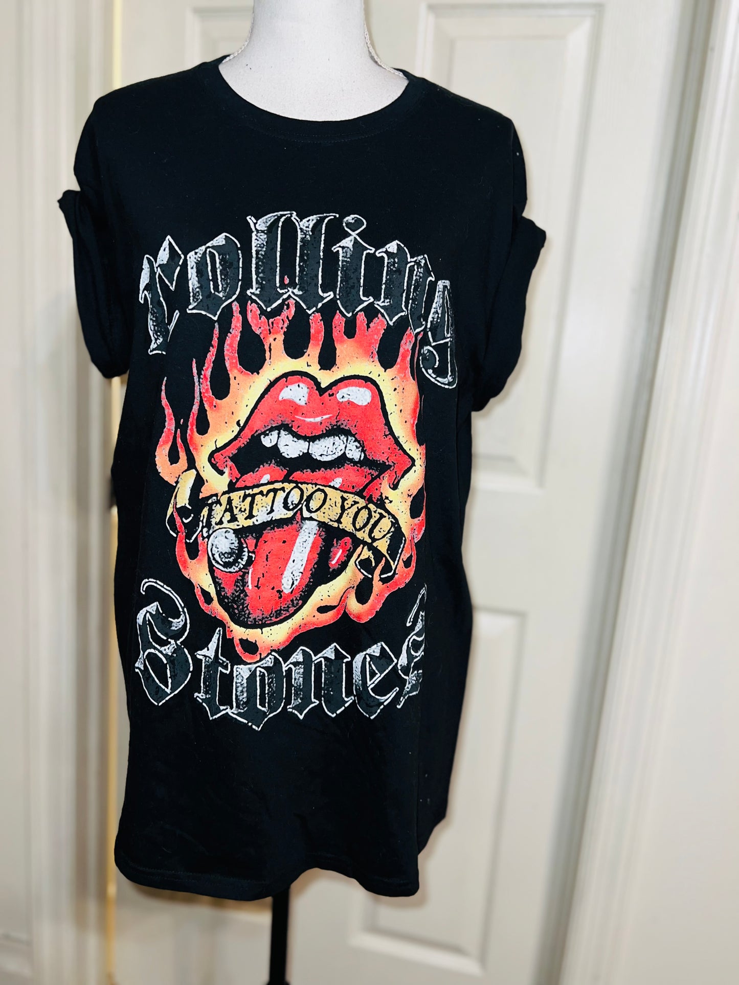 Rolling Stones “Tattoo You” Oversized Distressed Tee