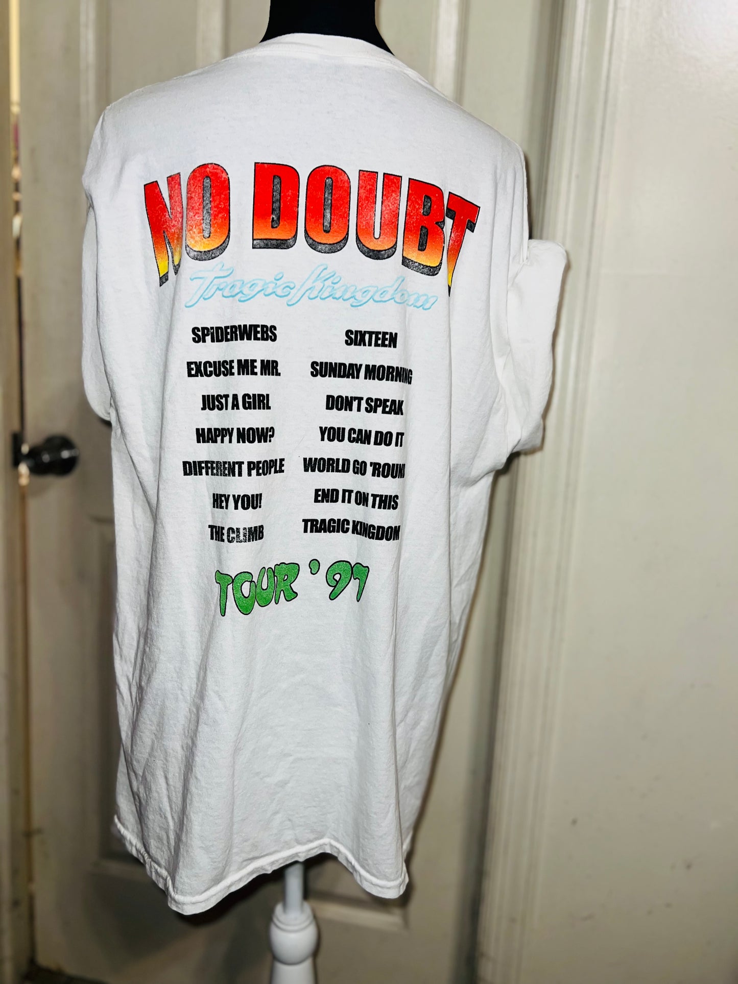 No Doubt Double Sided Oversized Distressed Tee