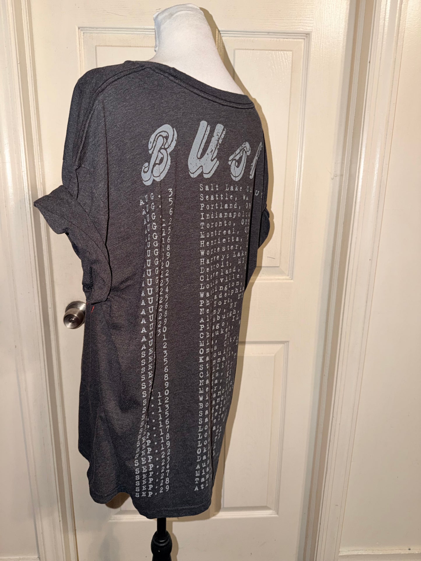 Bush Double Sided Oversized Distressed Tee