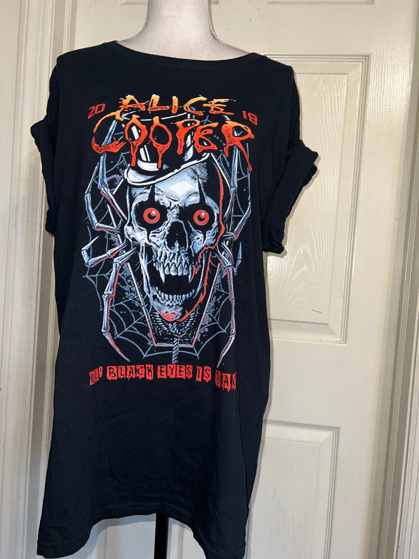 Alice Cooper Double Sided Oversized Distressed Tee