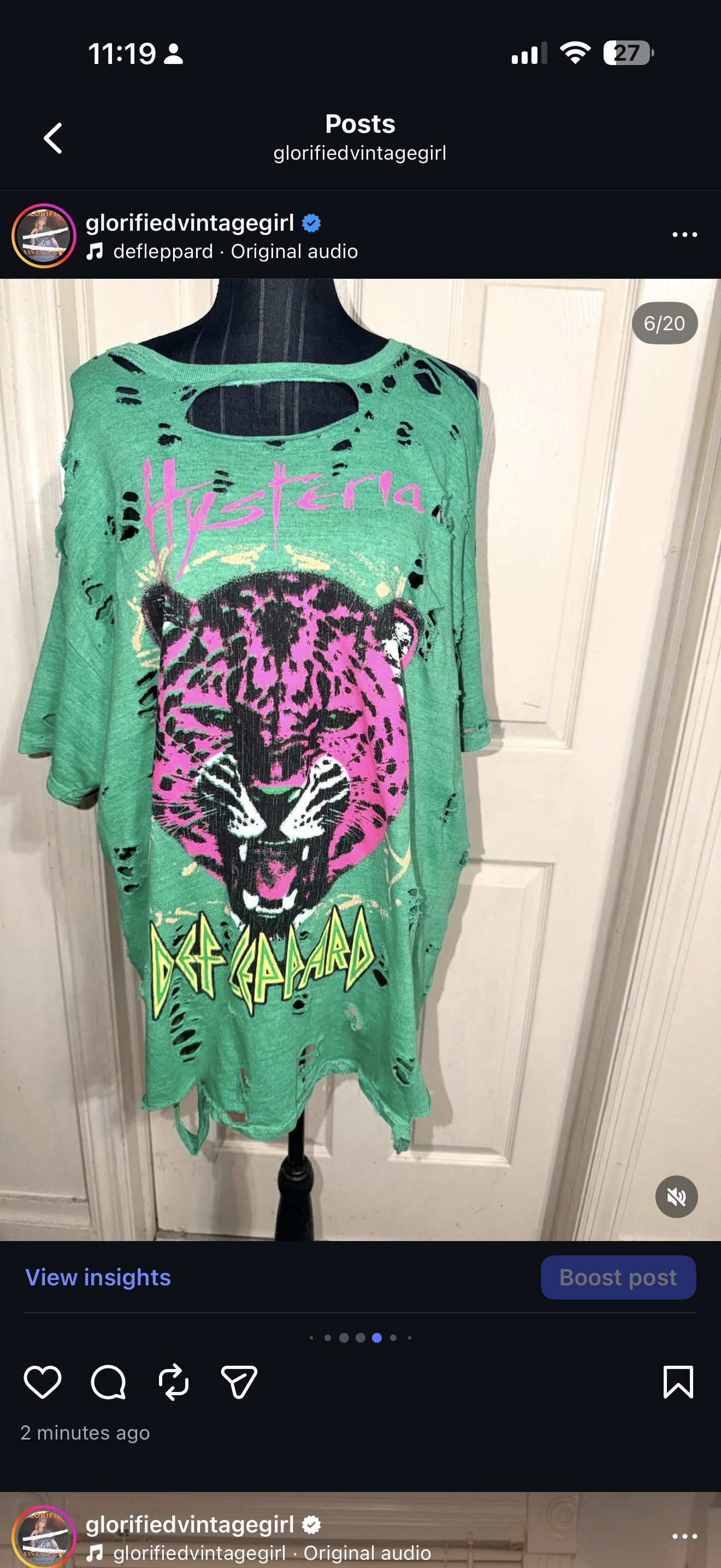 Def Leppard Oversized Distressed Tee