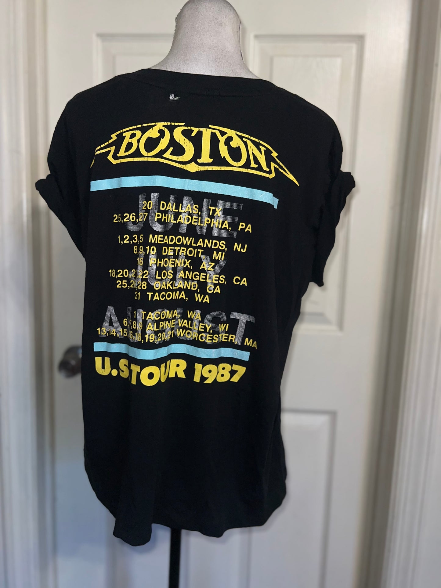 Boston Double Sided Oversized Distressed Tee