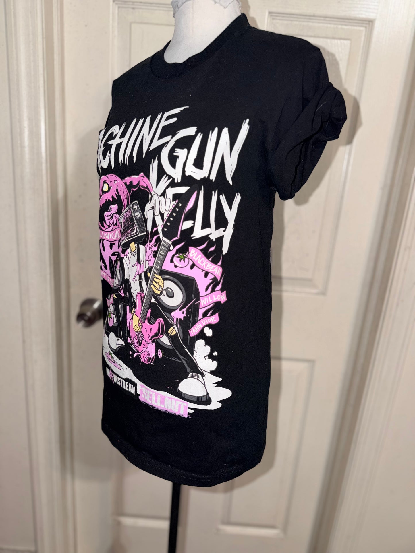 Machine Gun Kelly ft. Avril Lavigne Double Sided Oversized Distressed Tee