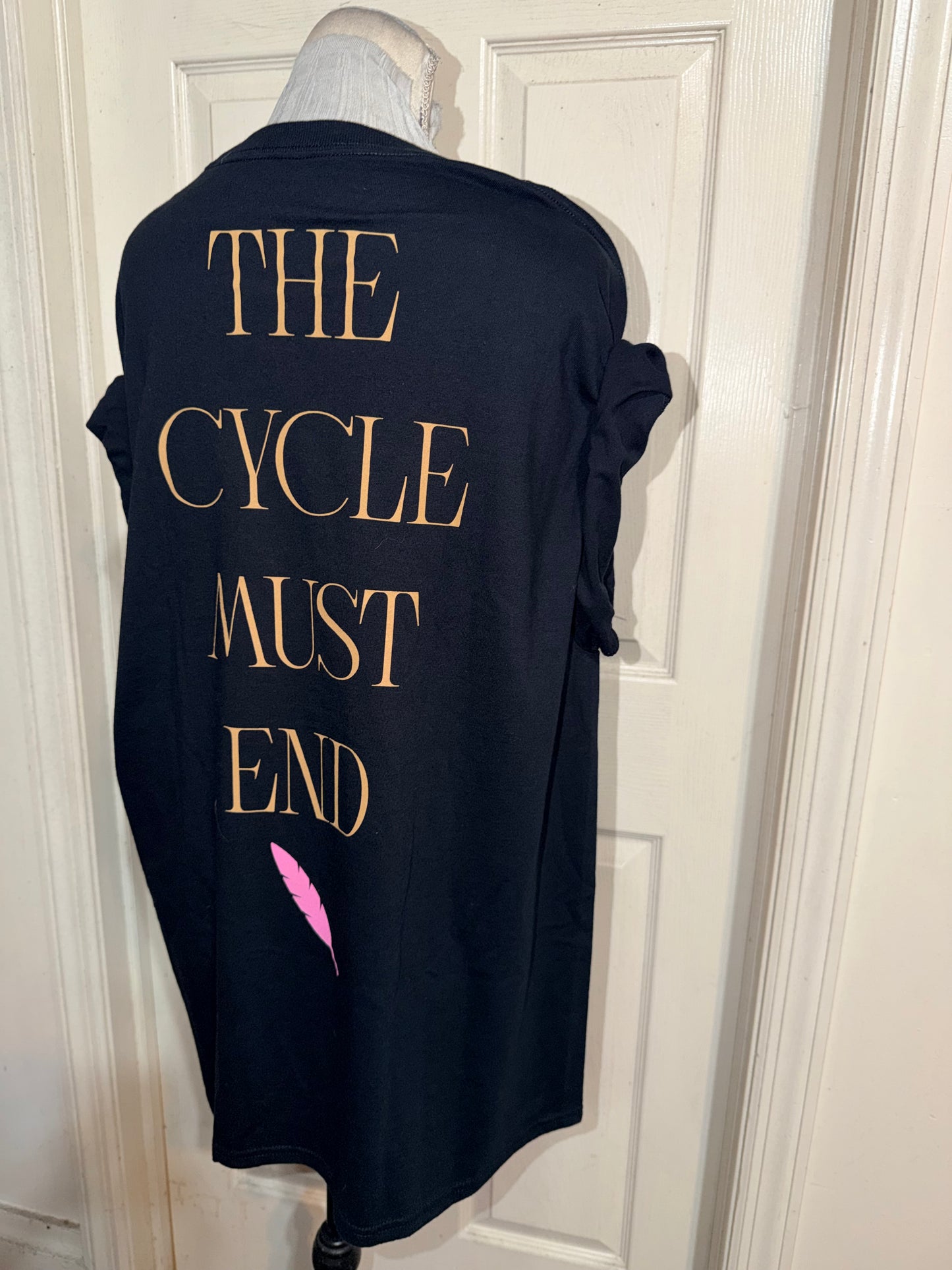 Sleep Token Double Sided Oversized Distressed Tee