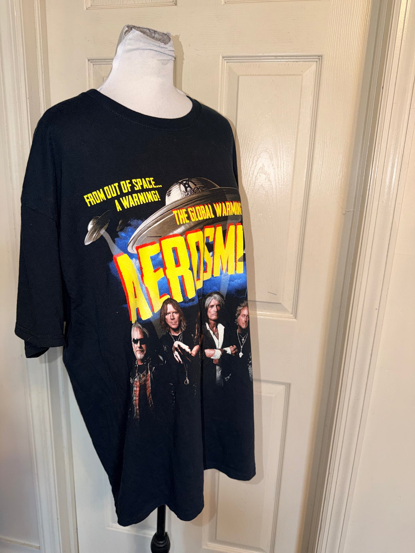 Aerosmith Double Sided Vintage Oversized Distressed Tee