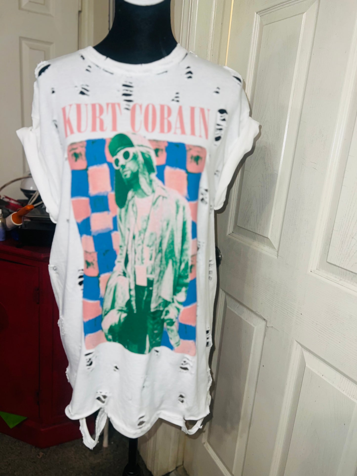 Kurt Cobain Oversized Distressed Tee