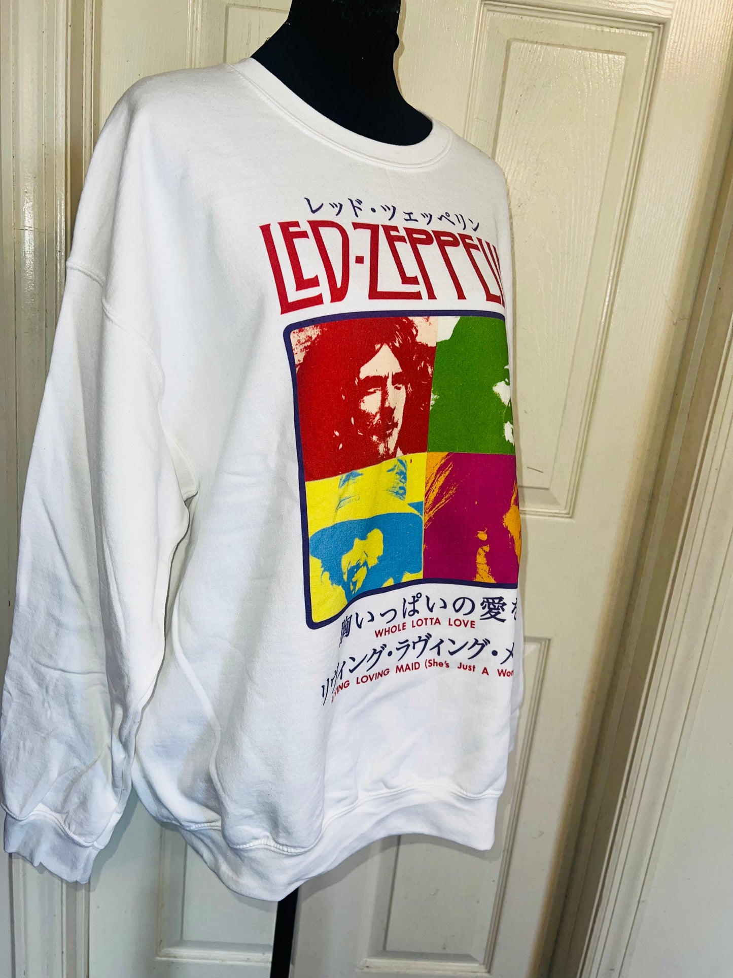 Led Zeppelin Oversized Distressed Sweatshirt