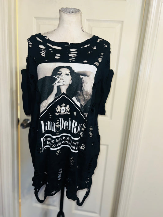 Lana Del Rey Born to Die Oversized Distressed Tee