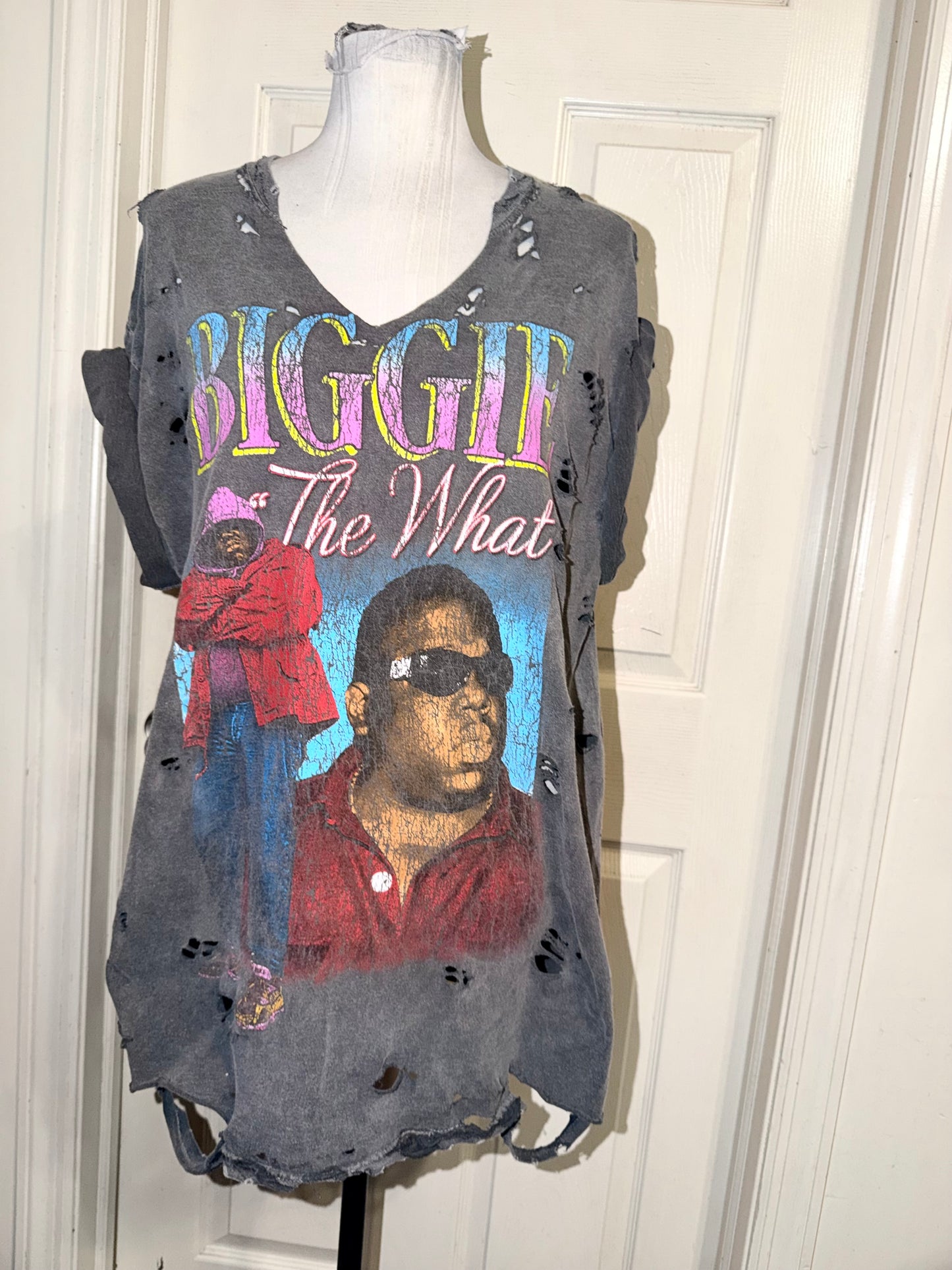 Biggie Smalls Oversized Distressed Tee