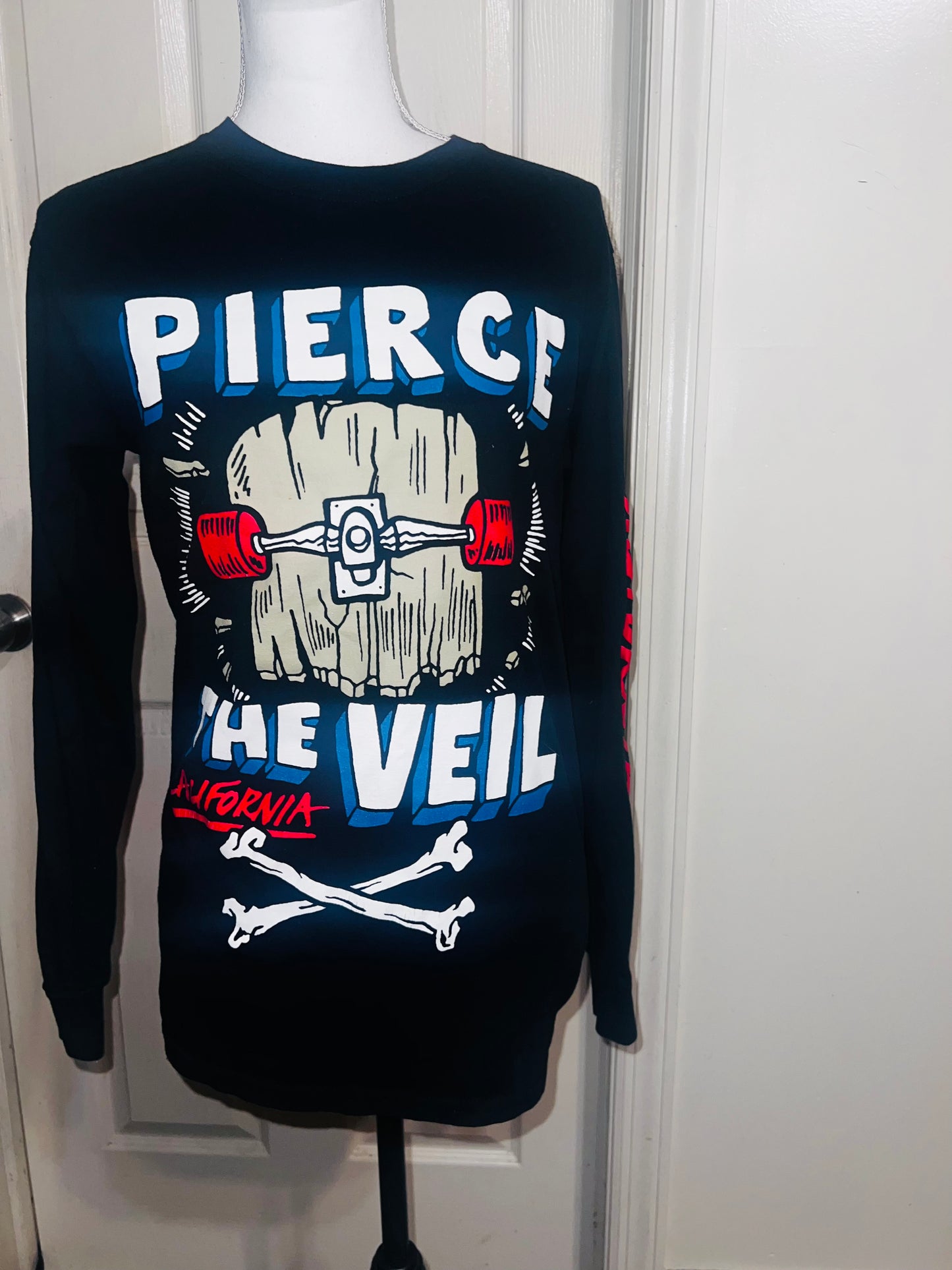 Pierce the Veil Oversized Distressed Long Sleeve Shirt