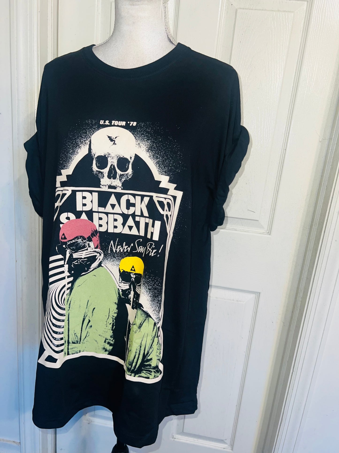Black Sabbath Oversized Distressed Tee