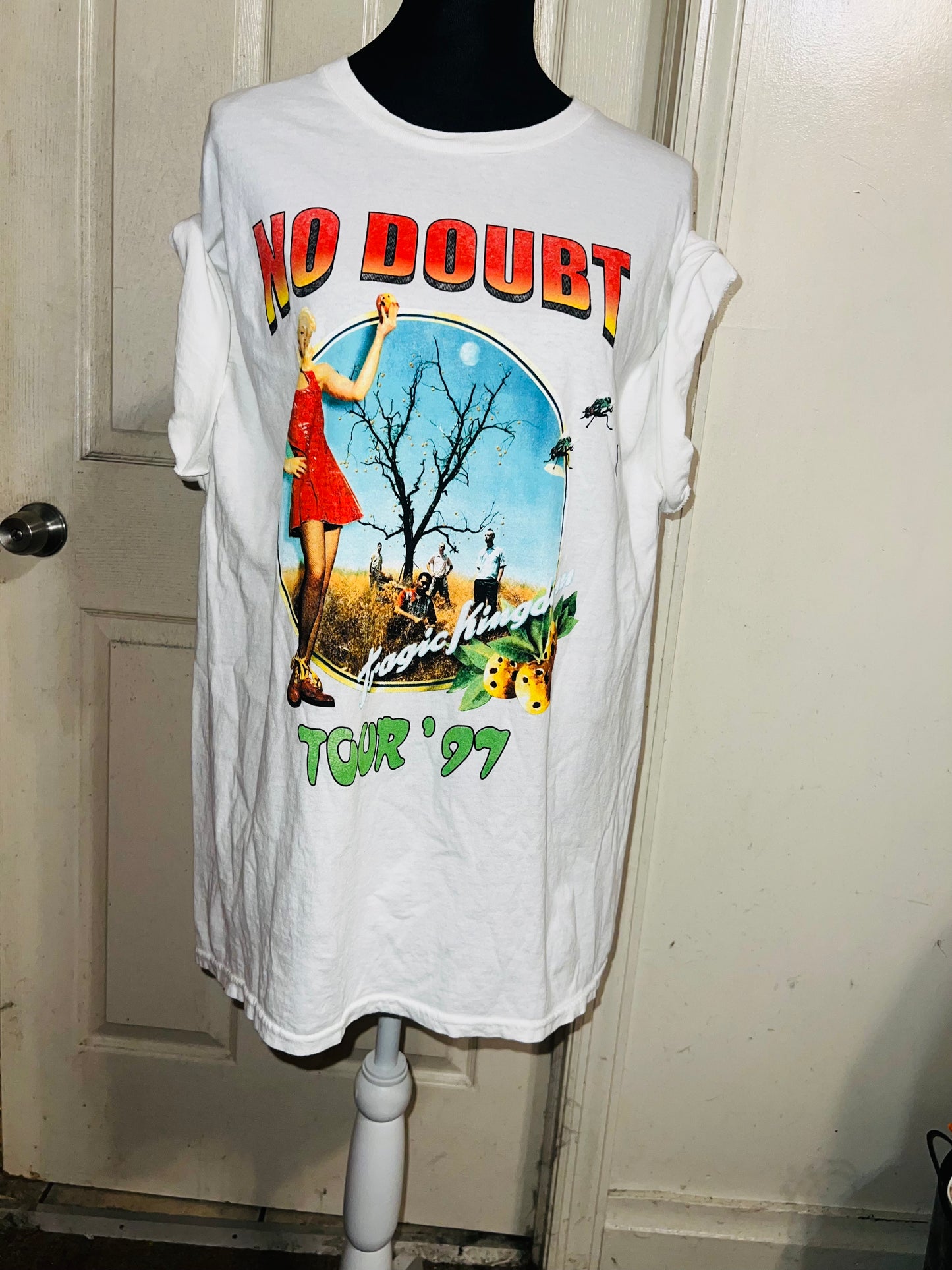 No Doubt Double Sided Oversized Distressed Tee