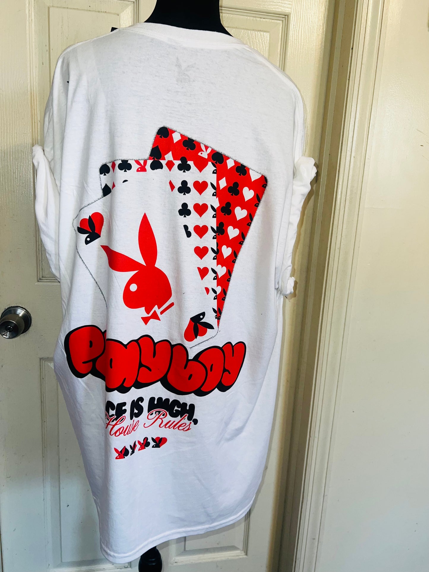 Playboy Double Sided Oversized Distressed Tee