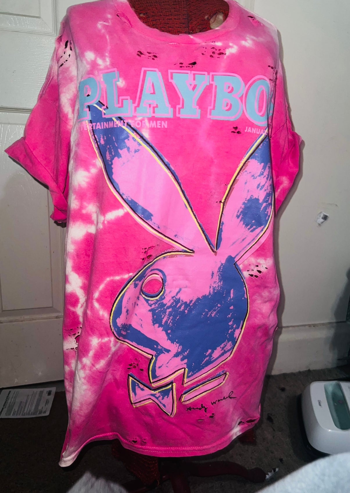 Playboy Andy Warhol Tie Dye Oversized Tee