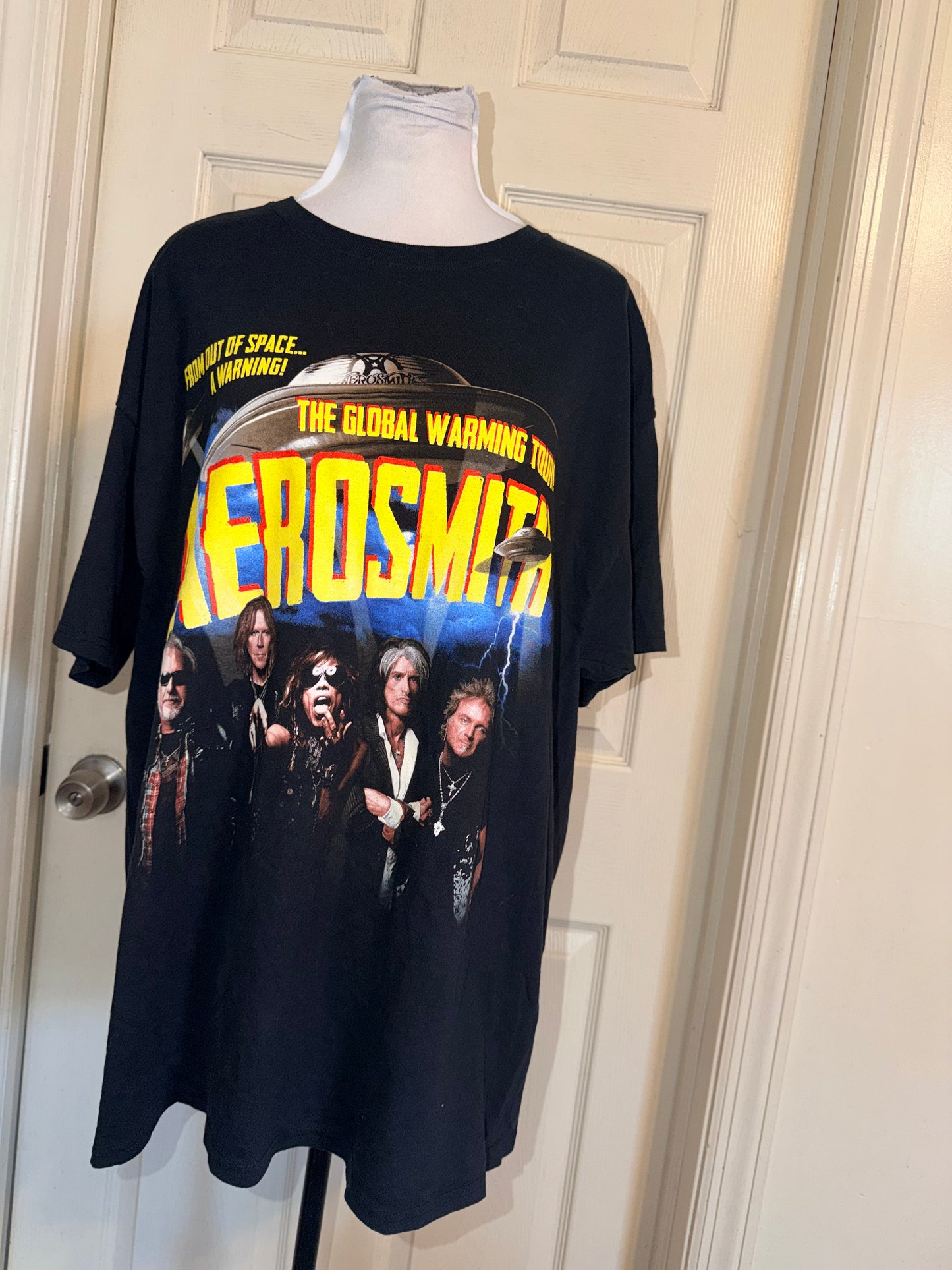 Aerosmith Double Sided Vintage Oversized Distressed Tee