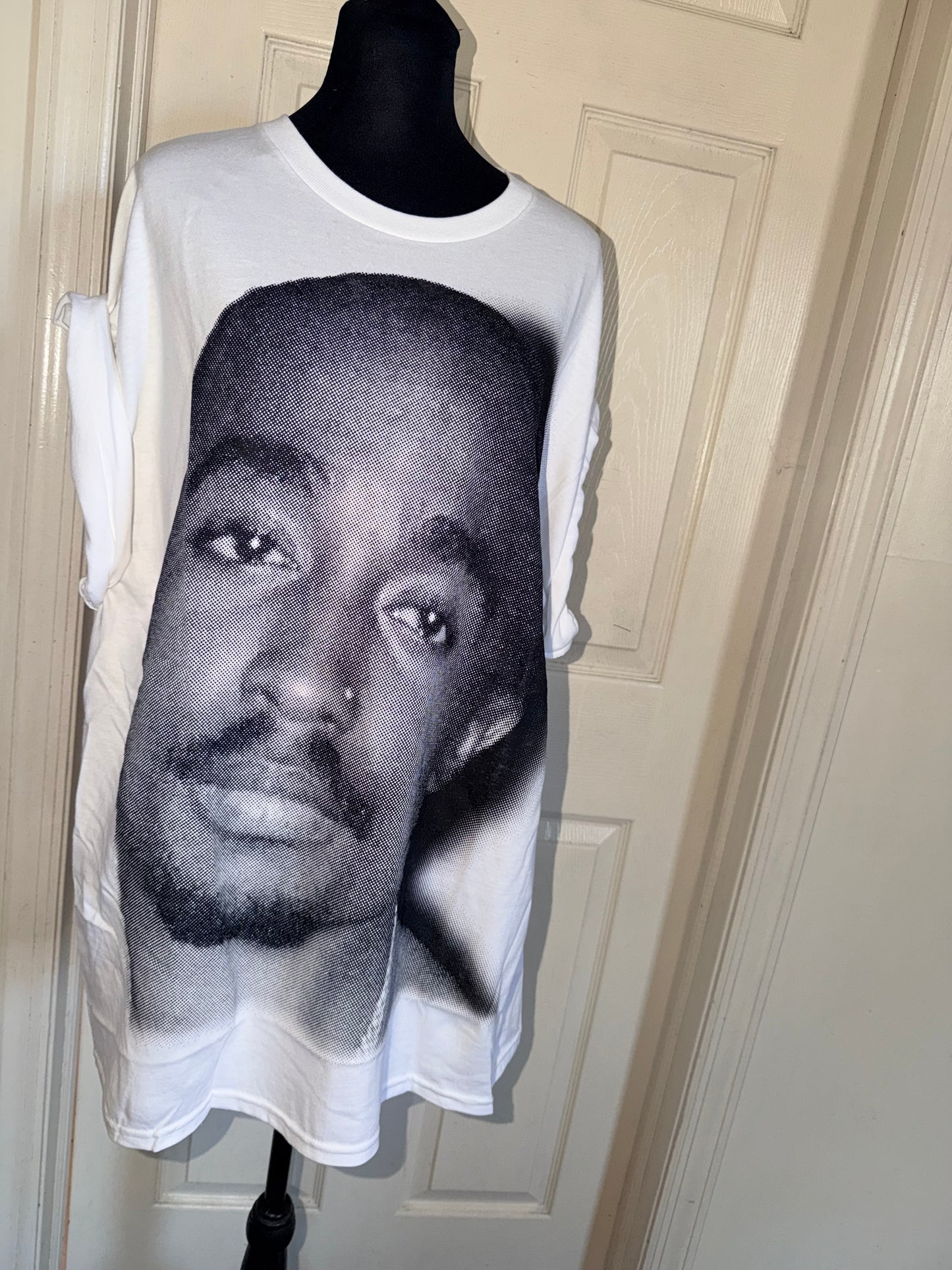 Tupac Double Sided Oversized Distressed Tee