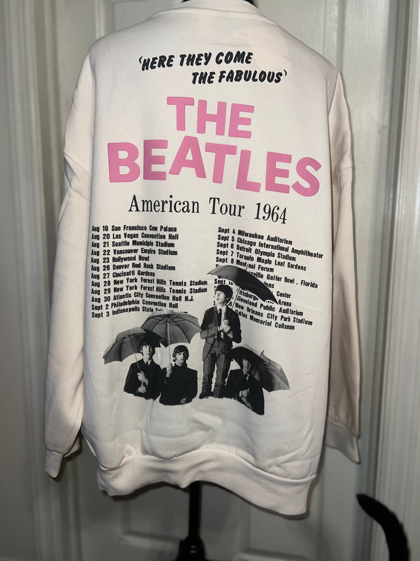 The Beatles Double Sided Oversized Distressed Tee